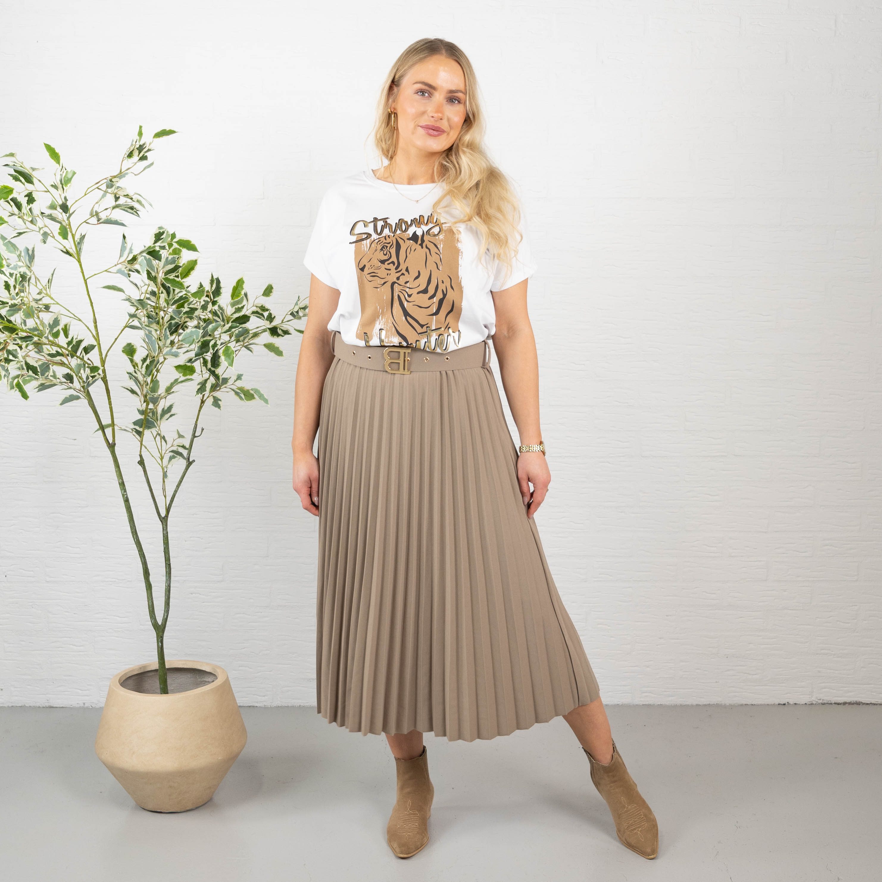 Melinda nederdel, Taupe