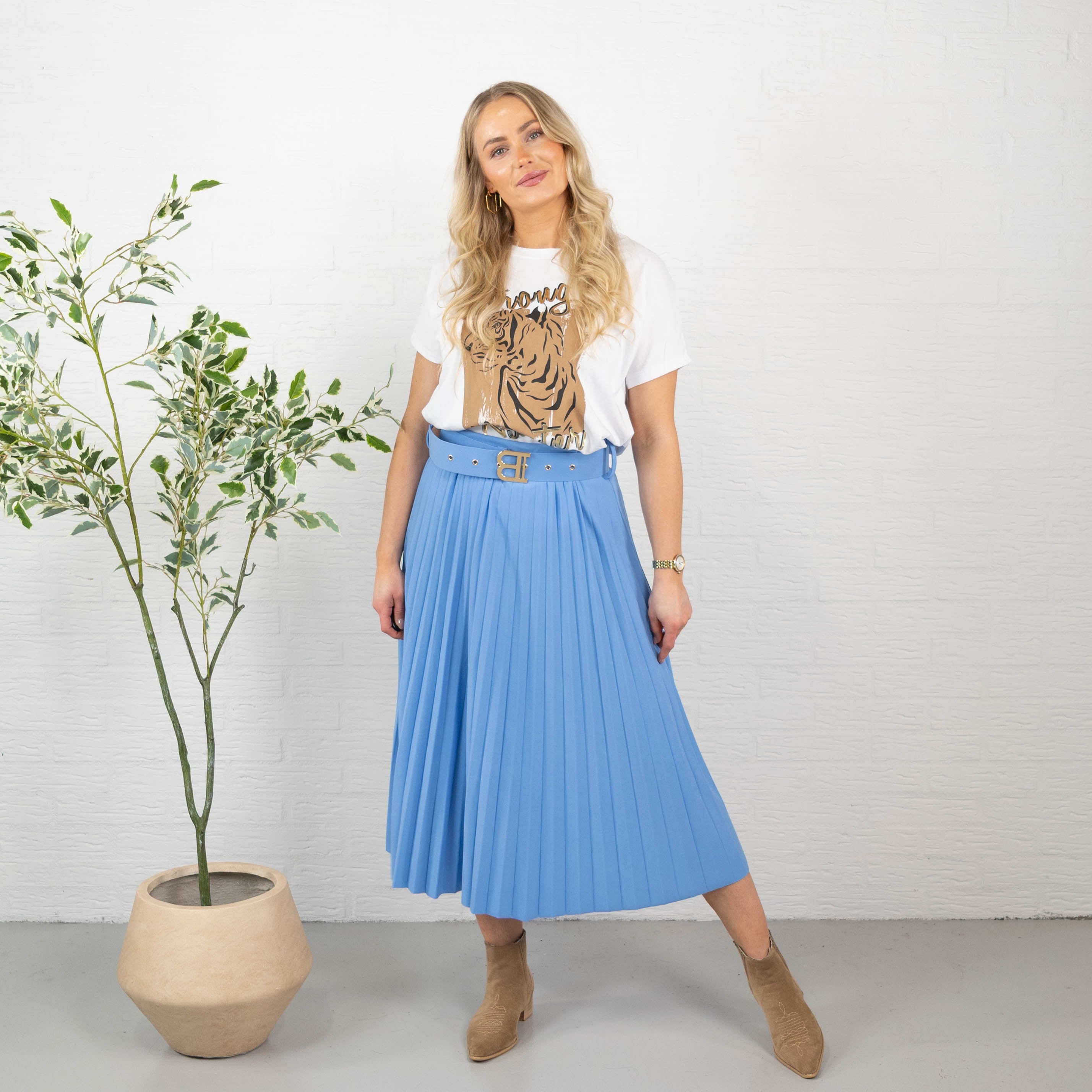 Melinda nederdel, Blå