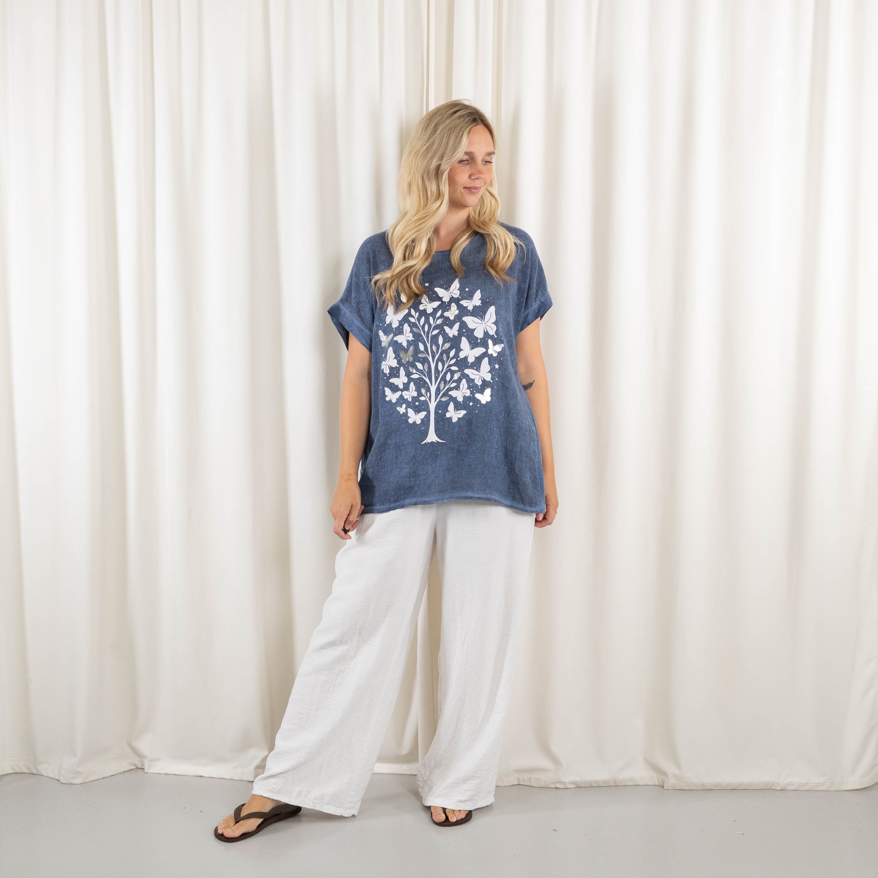 Selma t-shirt, Blå