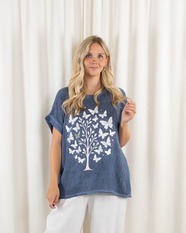 Selma t-shirt, Blå