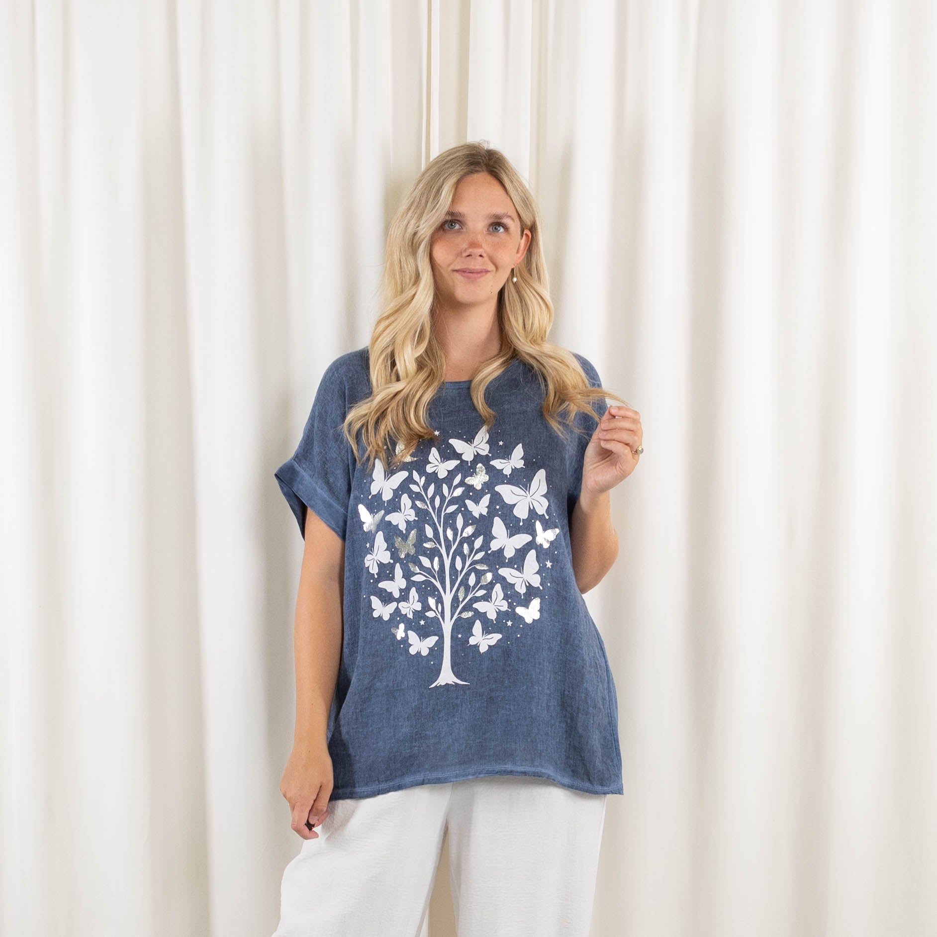 Selma t-shirt, Blå
