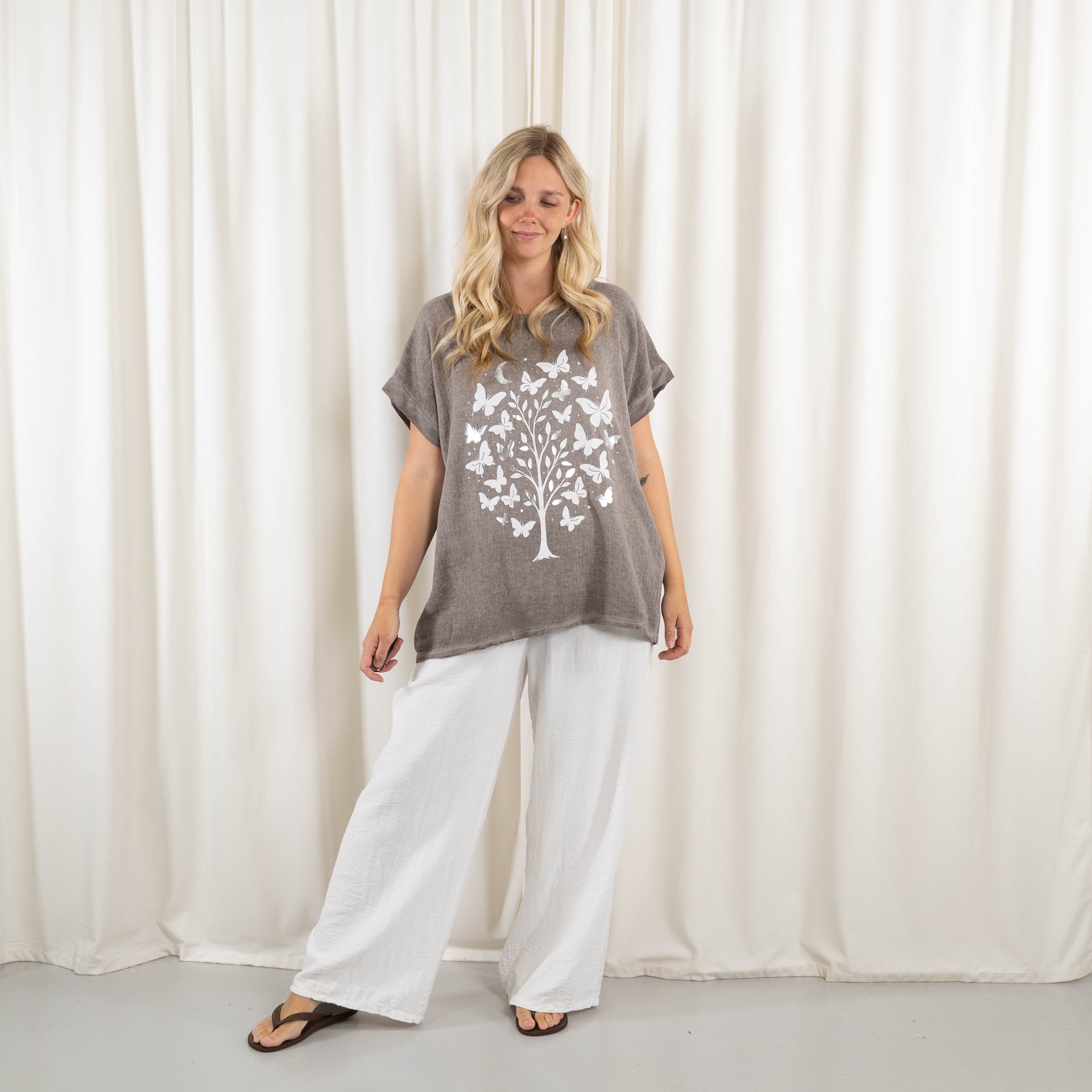 Selma t-shirt, Taupe