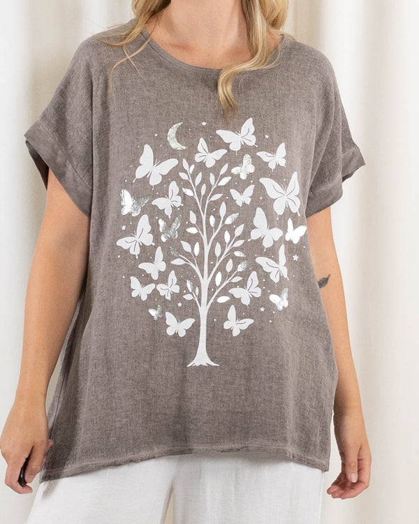 Selma t-shirt, Taupe