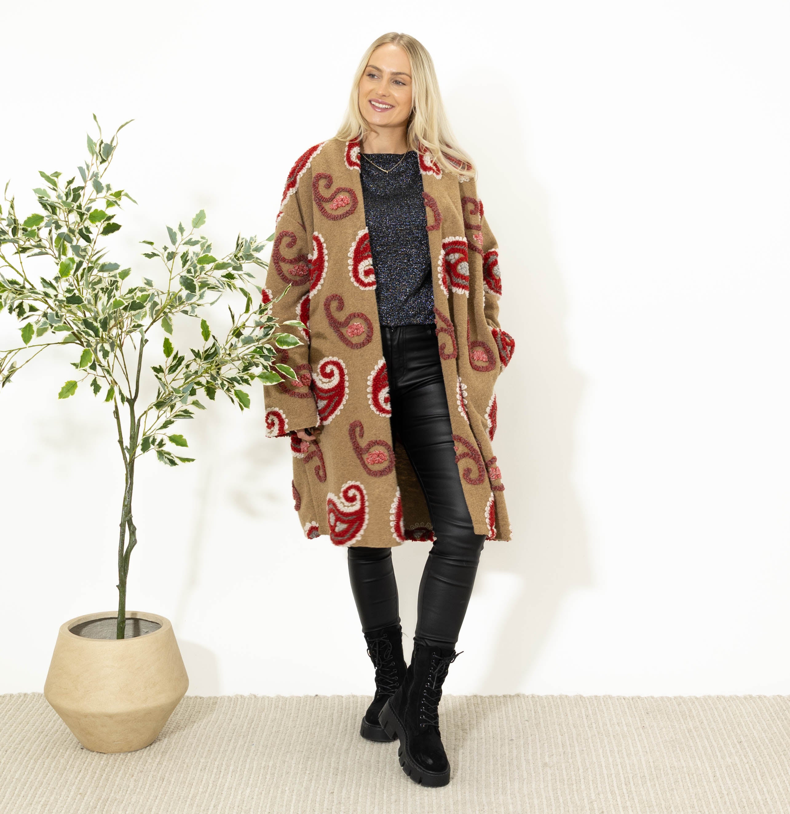 Vica cardigan/jakke, Camel