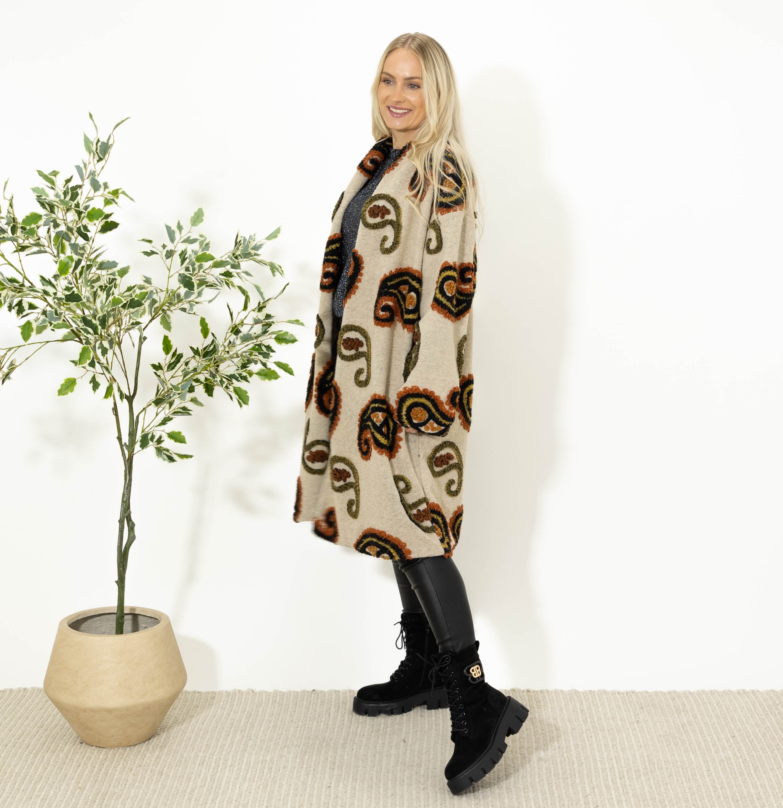 Vica cardigan/jakke, Beige