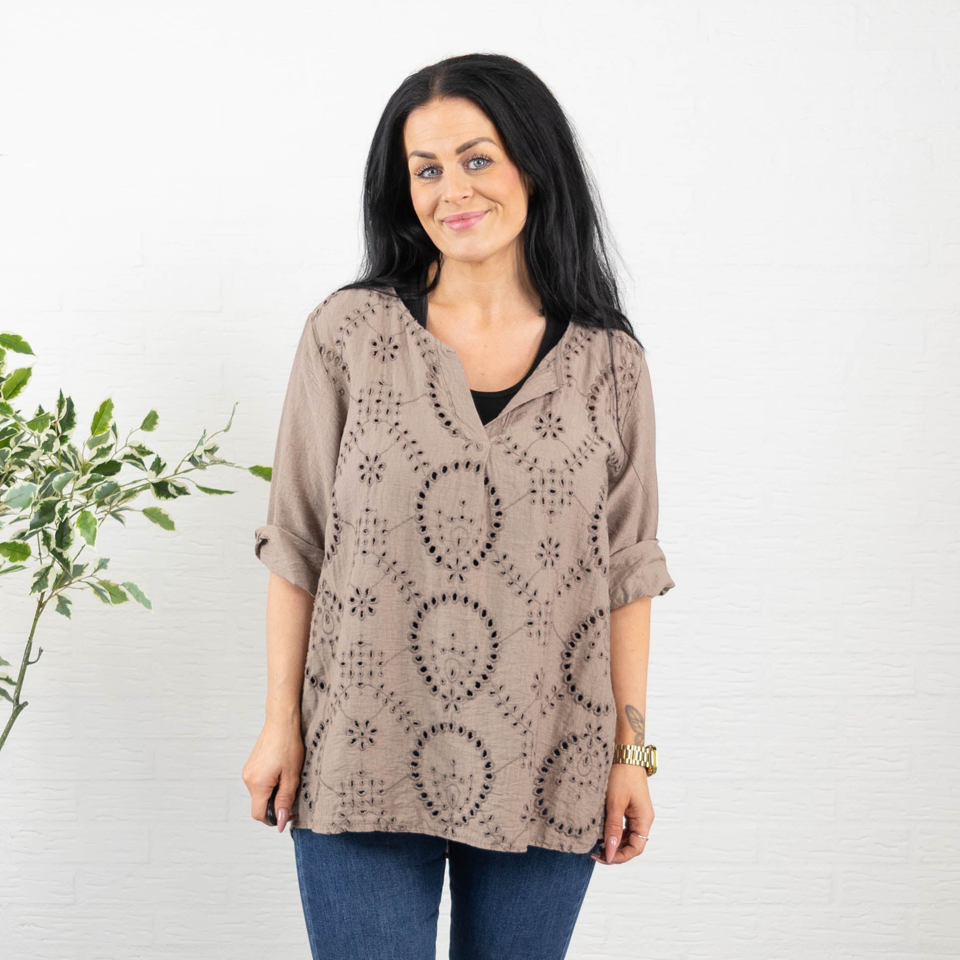 Bitten overdel, Taupe