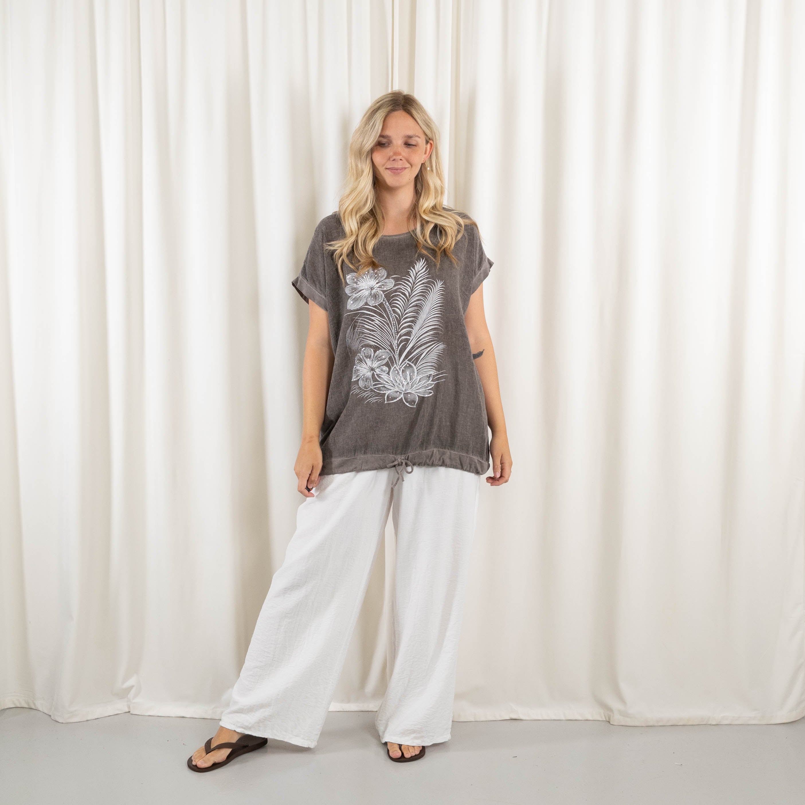 Sussie t-shirt, Taupe