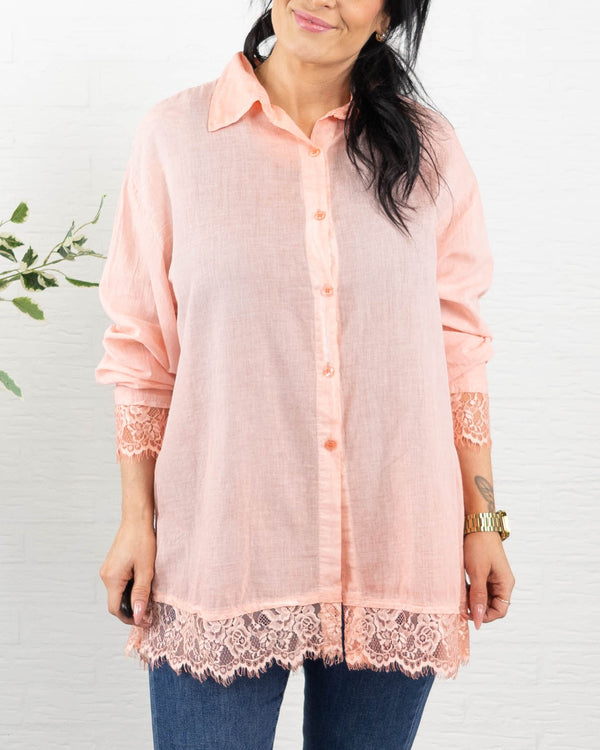 Blondie bluse, Fersken