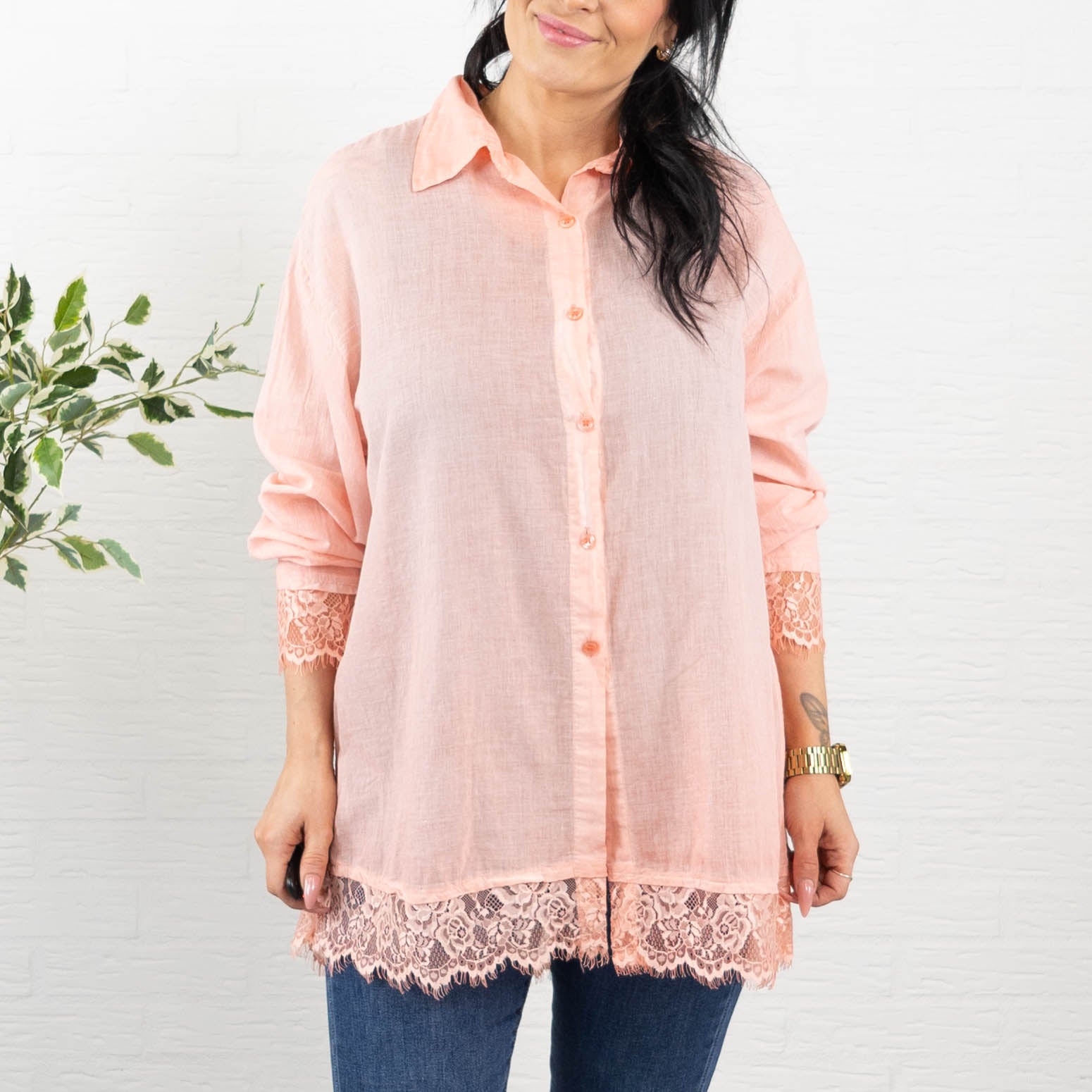 Blondie bluse, Fersken