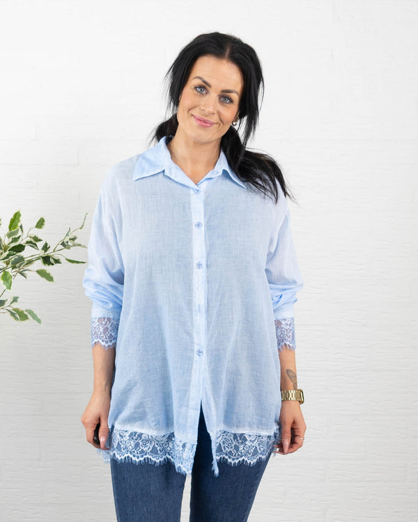 Blondie bluse, Lyseblå