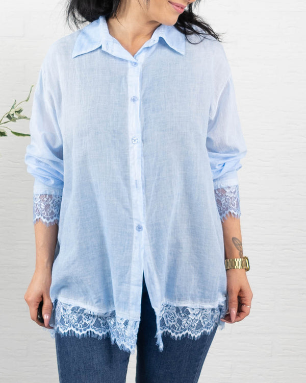 Blondie bluse, Lyseblå