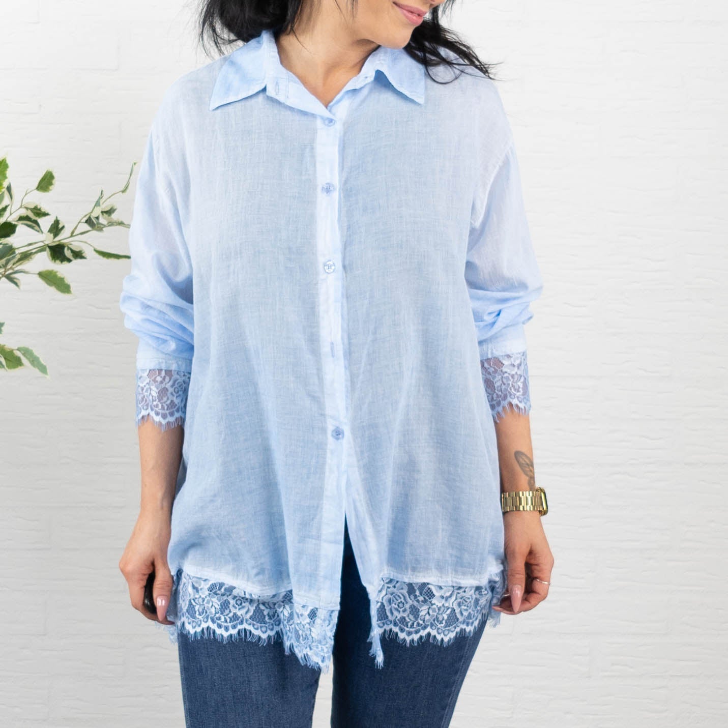 Blondie bluse, Lyseblå