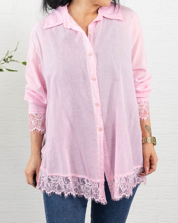 Blondie bluse, Lyserød