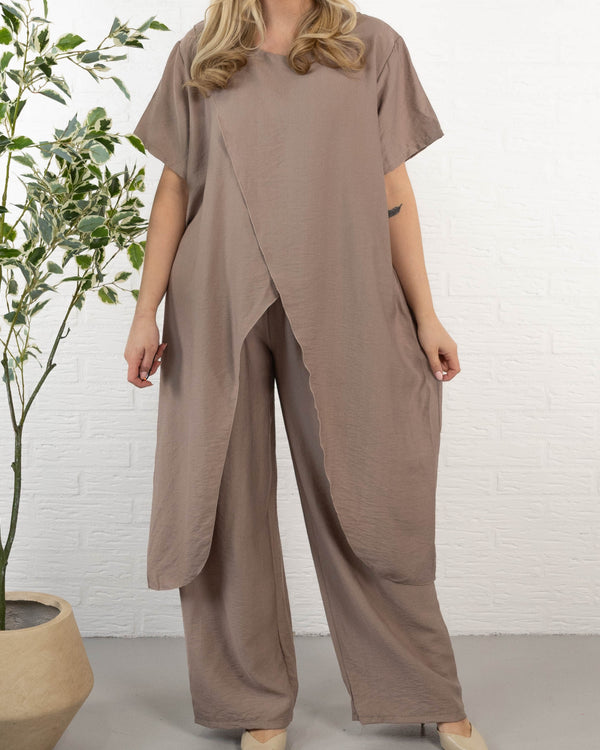 Marishka 2 delt sæt, Taupe