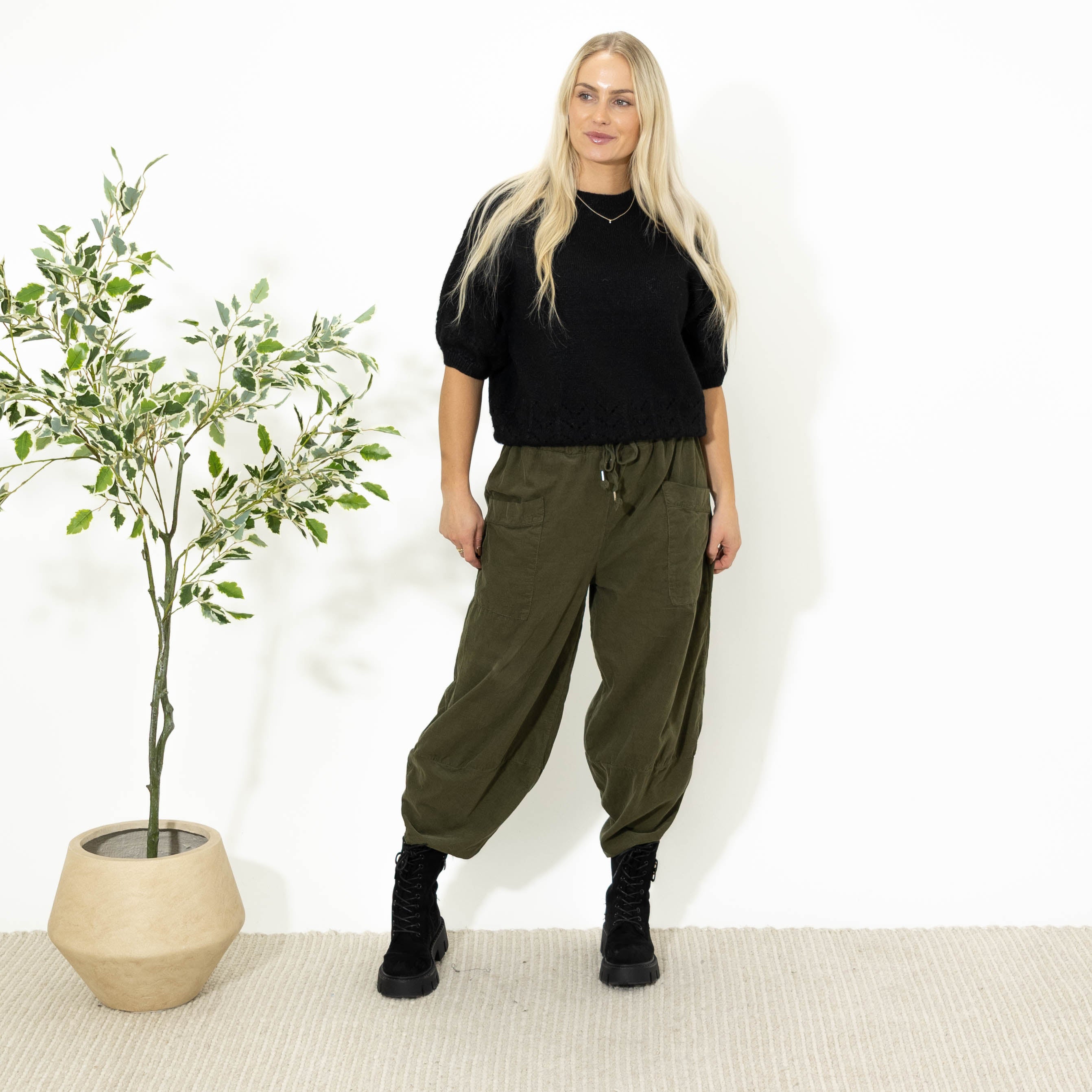 Doreen baggy bukser, Khaki