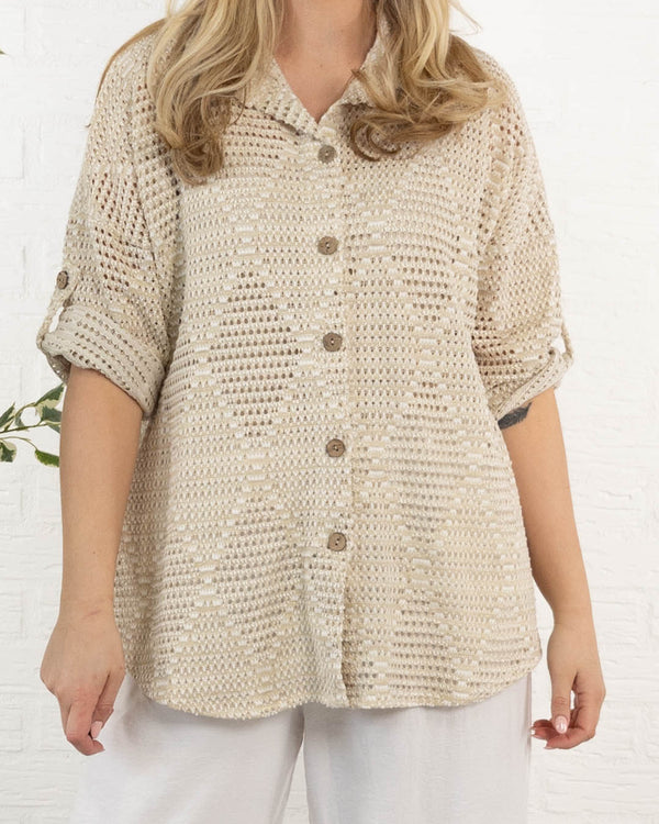 Anita skjorte, Beige