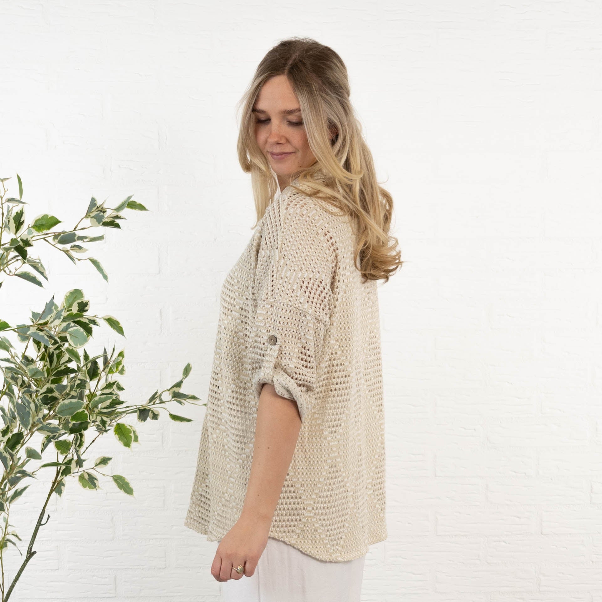 Anita skjorte, Beige