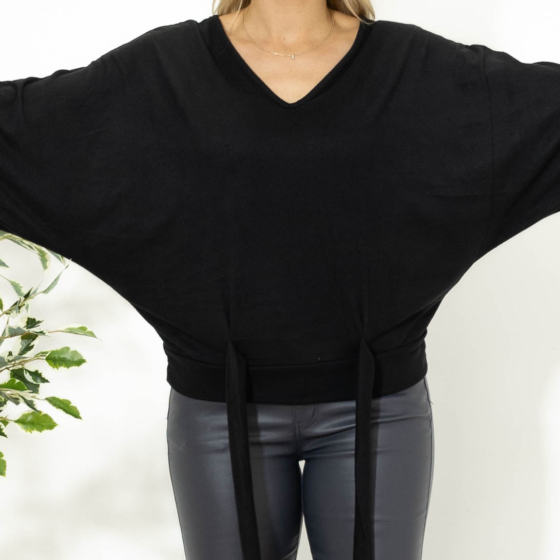 Clare batwing overdel, Sort