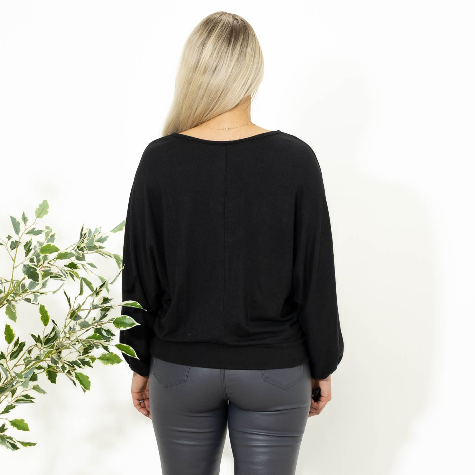 Clare batwing overdel, Sort