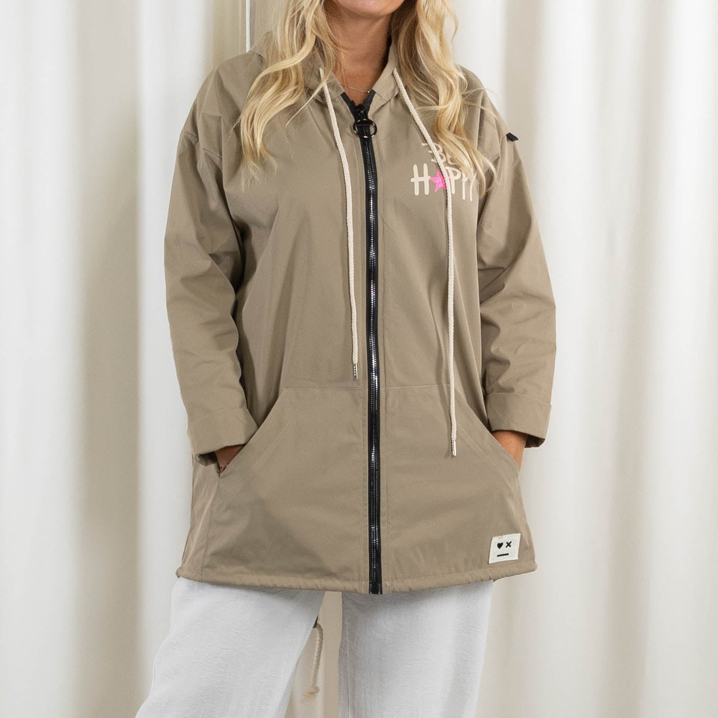 Happy jakke, Taupe
