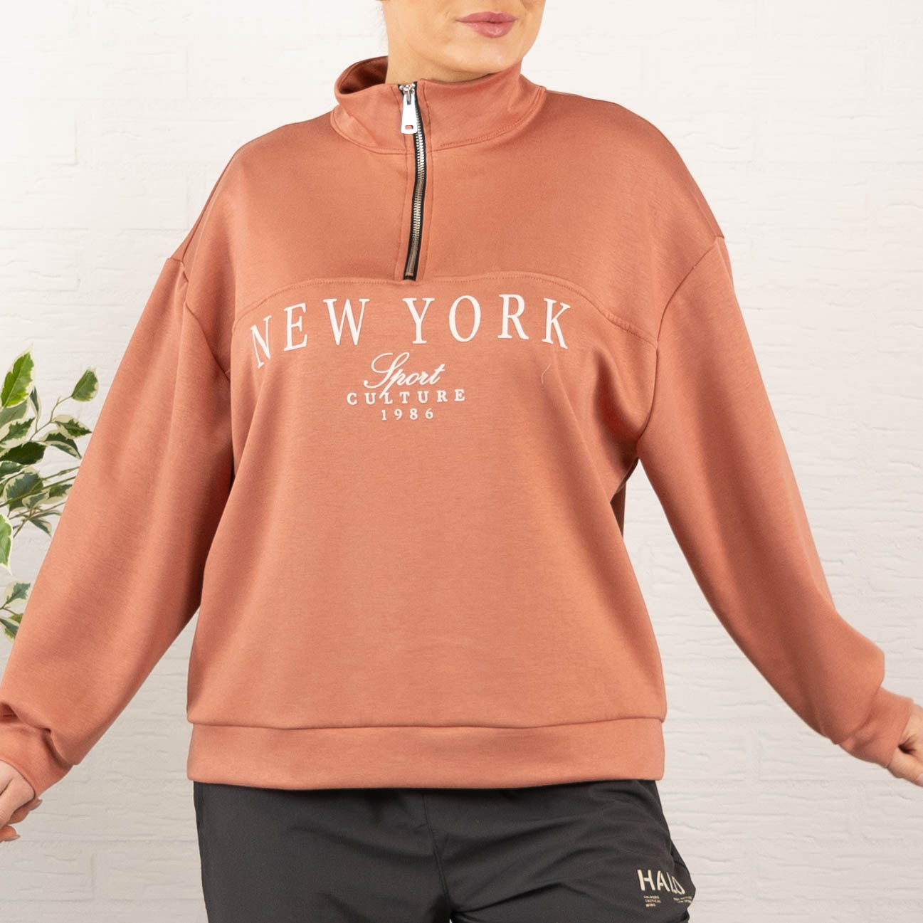 New York sweatshirt, Mørk rosa
