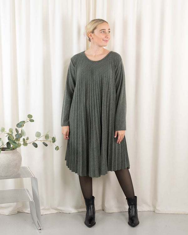 Agnes kjole, Khaki Melange