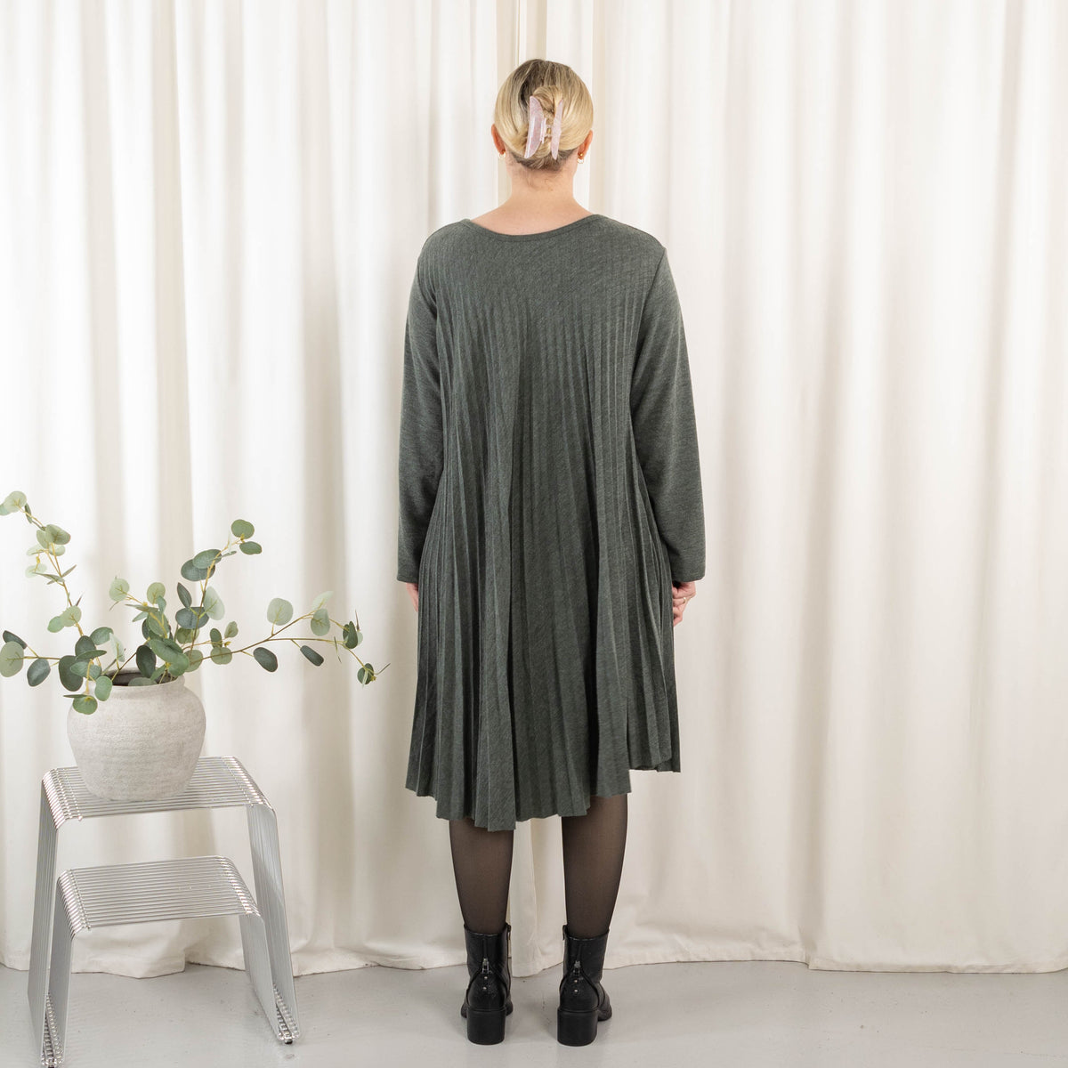 Agnes kjole, Khaki Melange