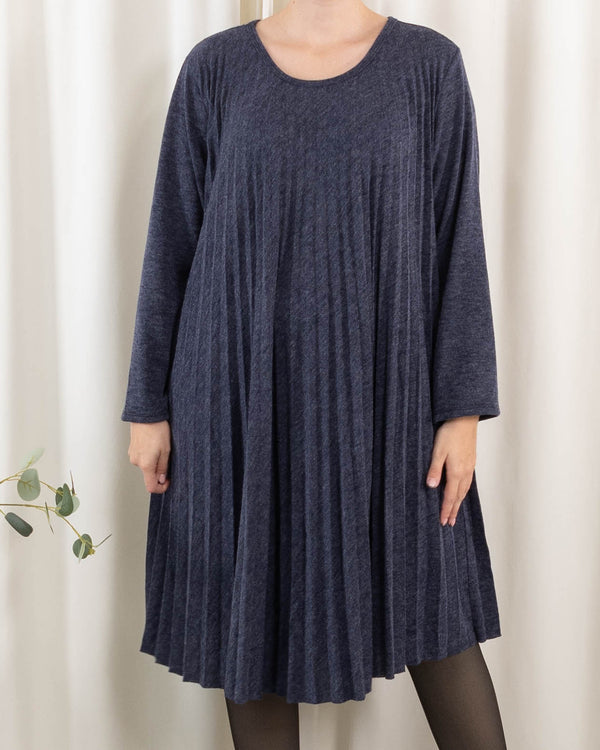 Agnes kjole, Navy Melange