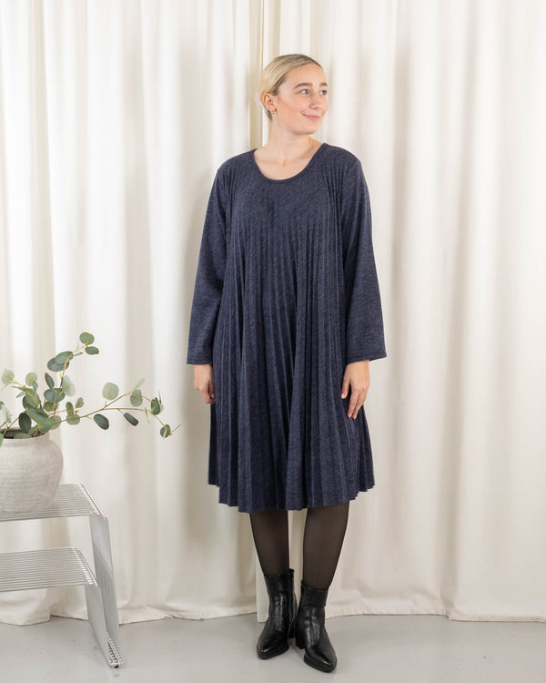 Agnes kjole, Navy Melange