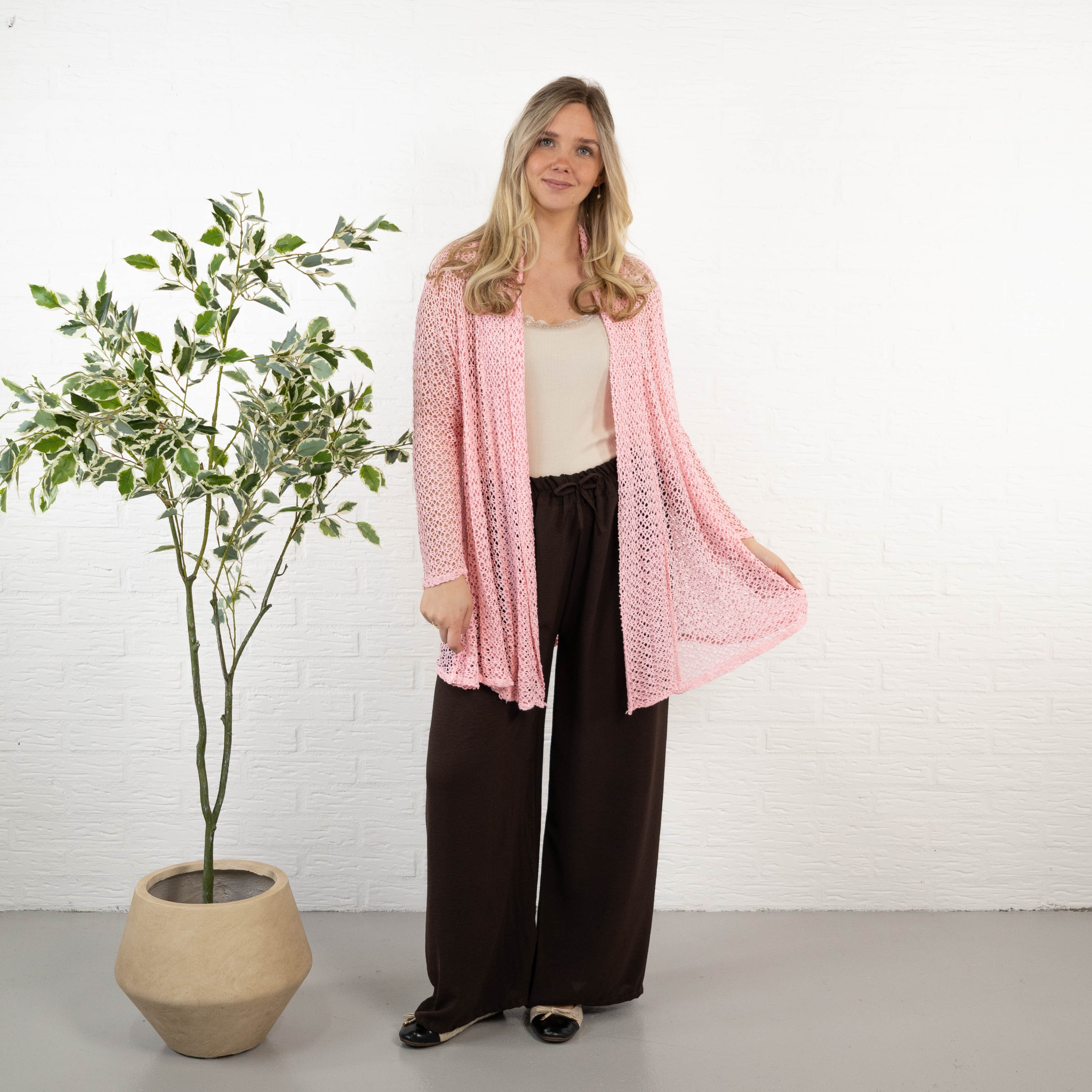 Paege cardigan, Lyserød