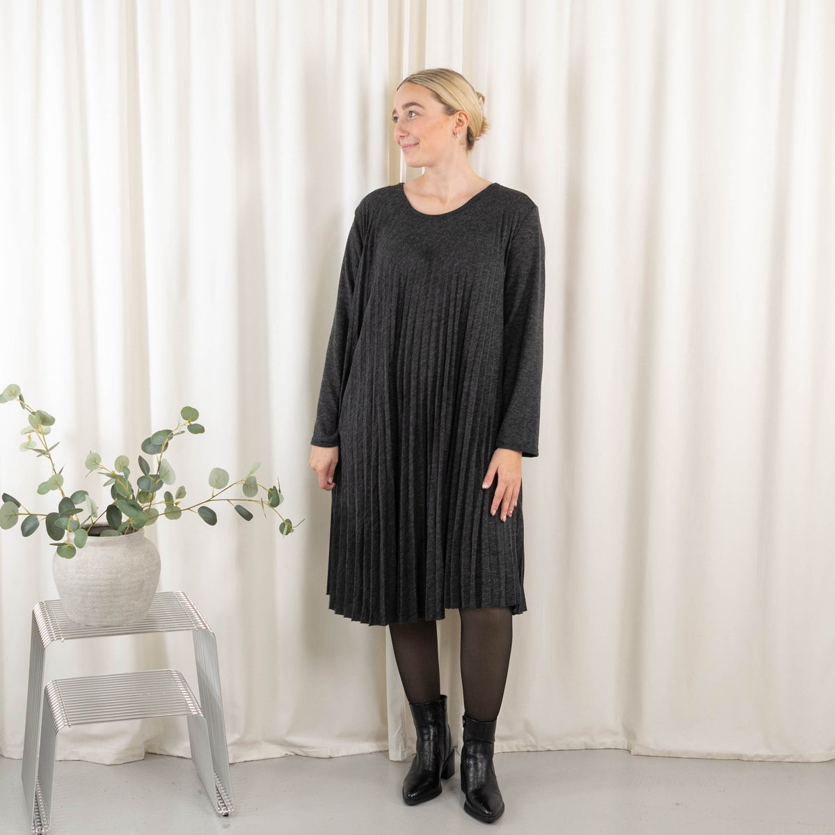 Agnes kjole, Grå Melange