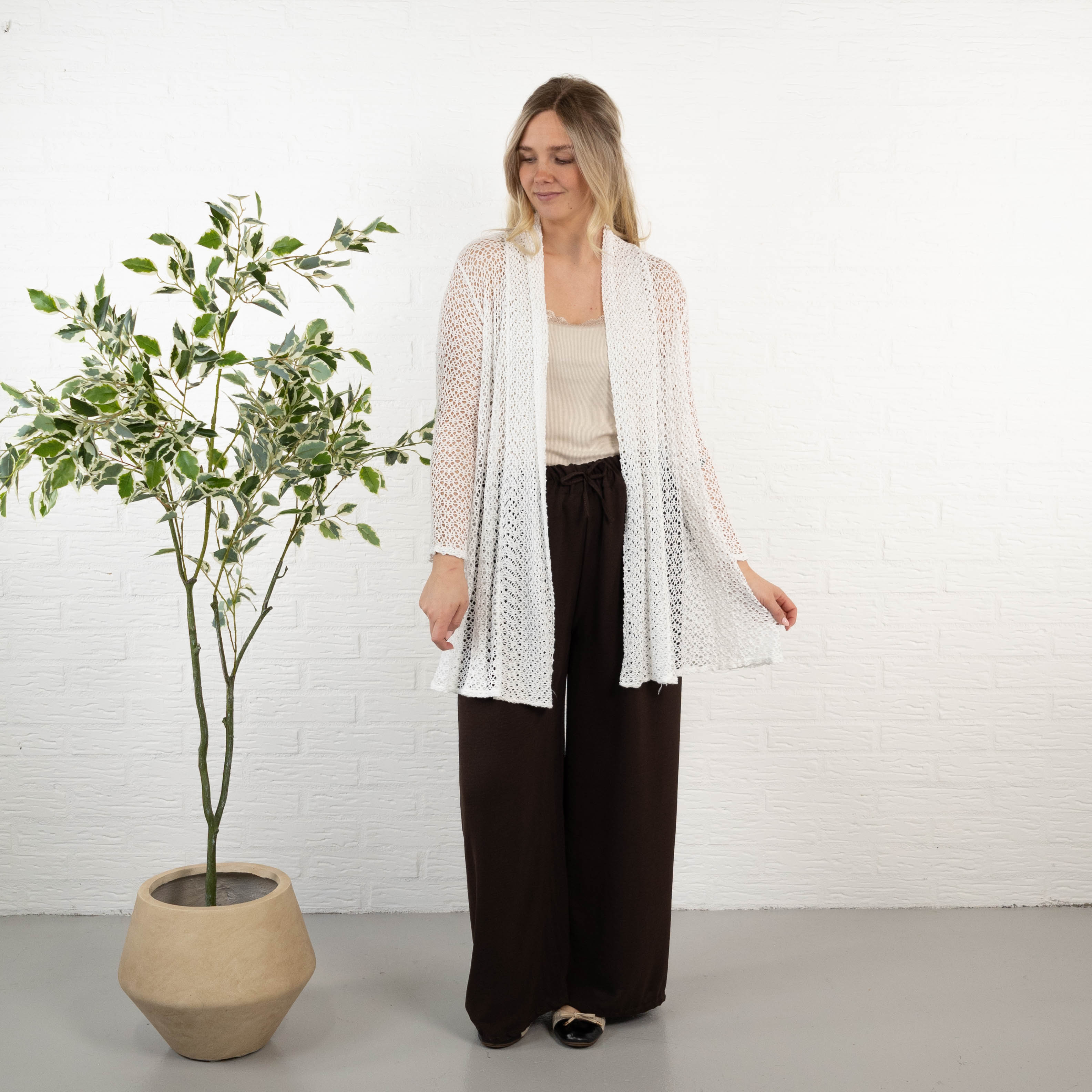 Paege cardigan, Hvid