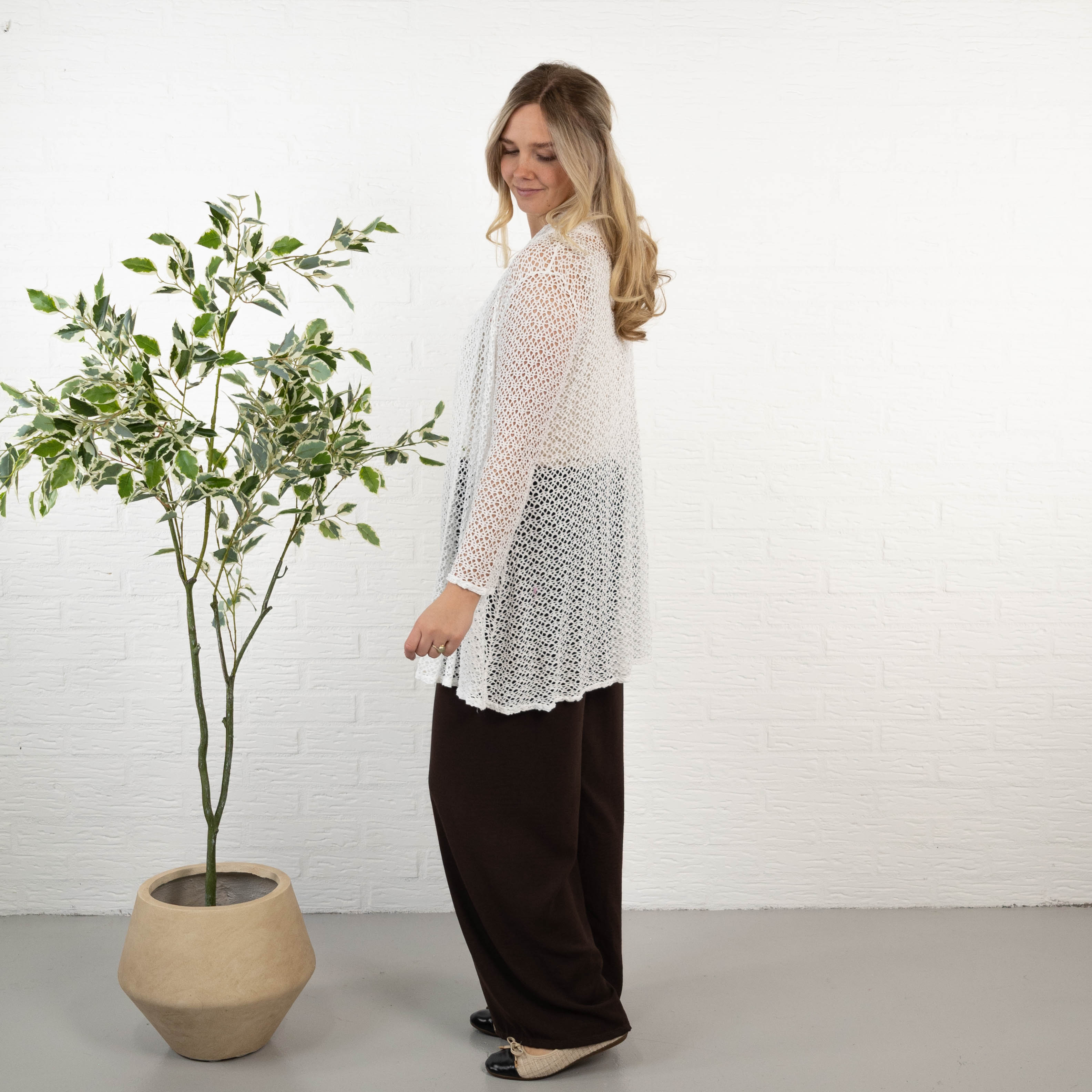 Paege cardigan, Hvid