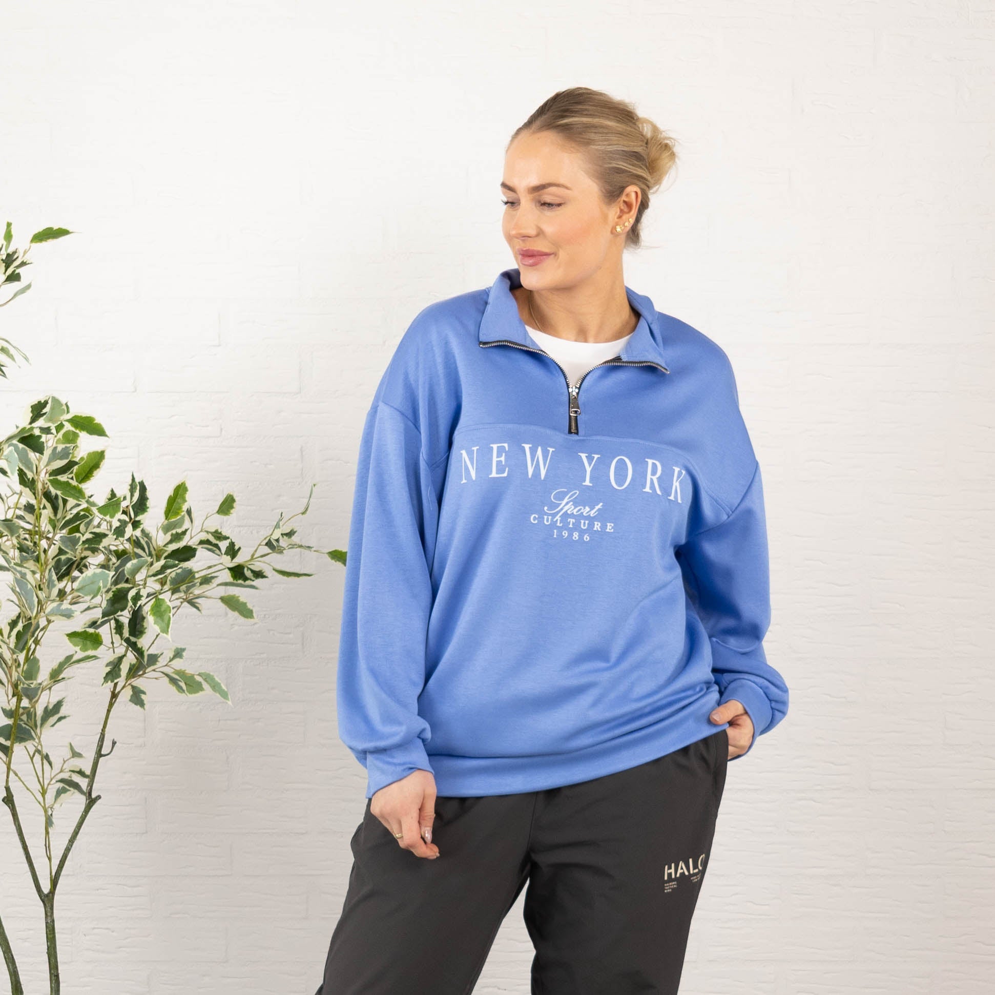 New York sweatshirt, Blå