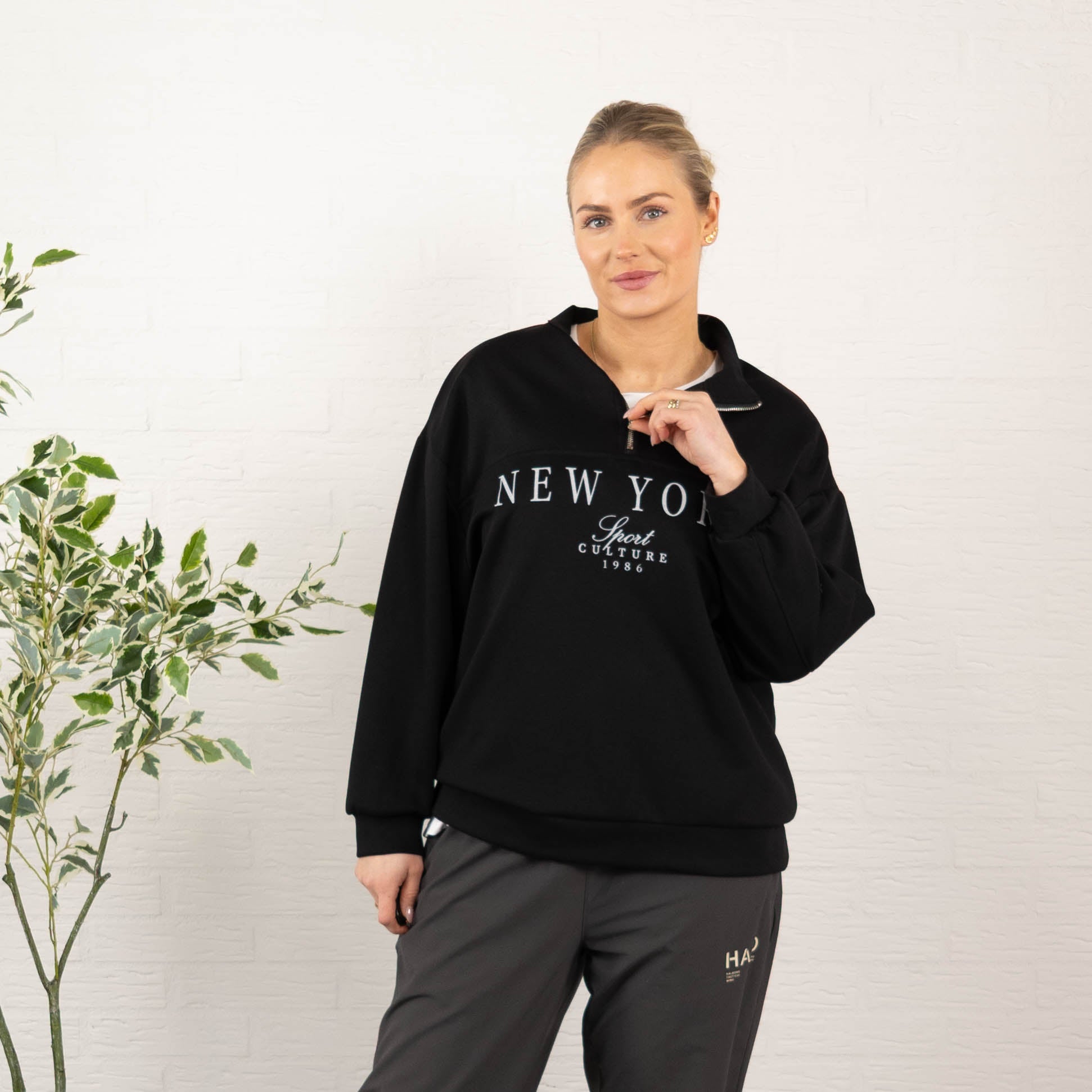 New York sweatshirt, Sort