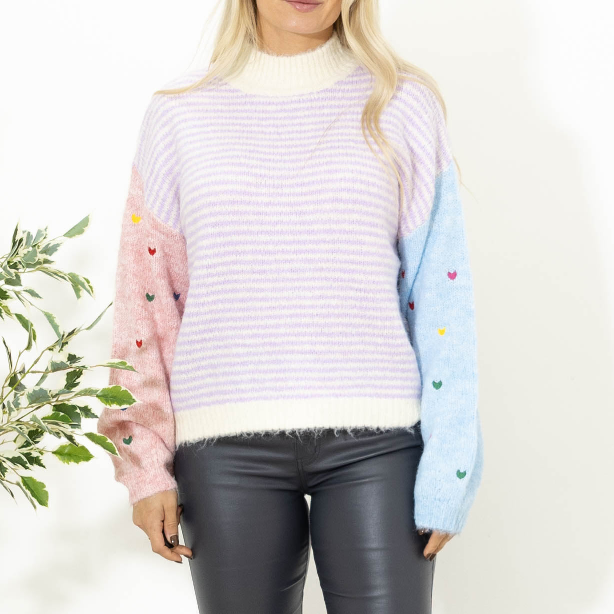 Merle stribet strik, Lilla