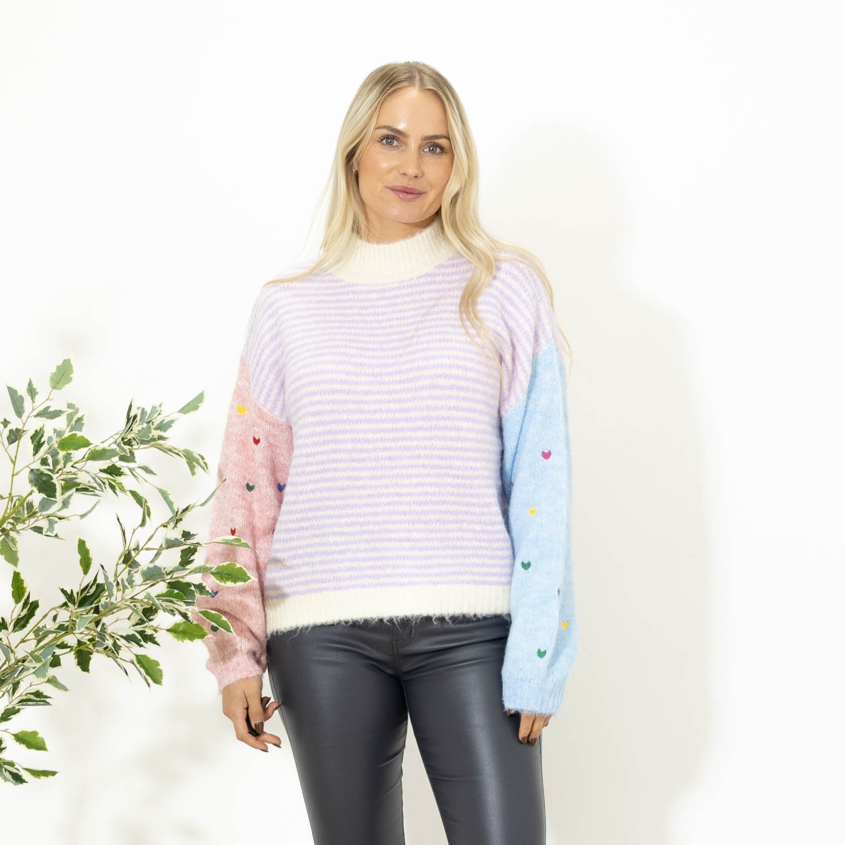 Merle stribet strik, Lilla