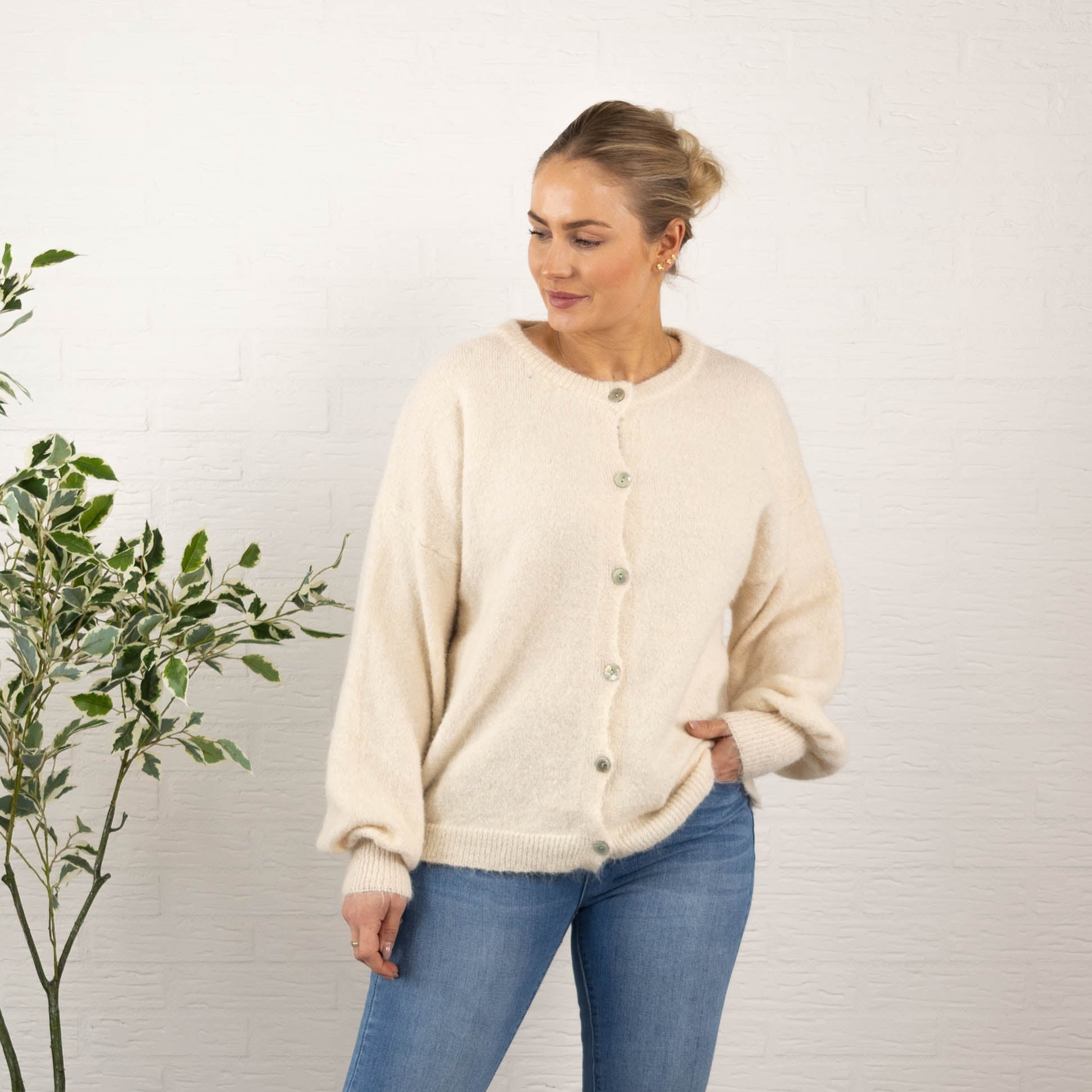 Nelly cardigan, Beige