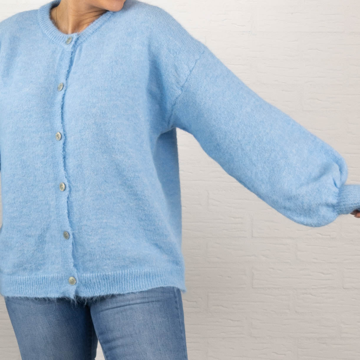 Nelly cardigan, Lyseblå