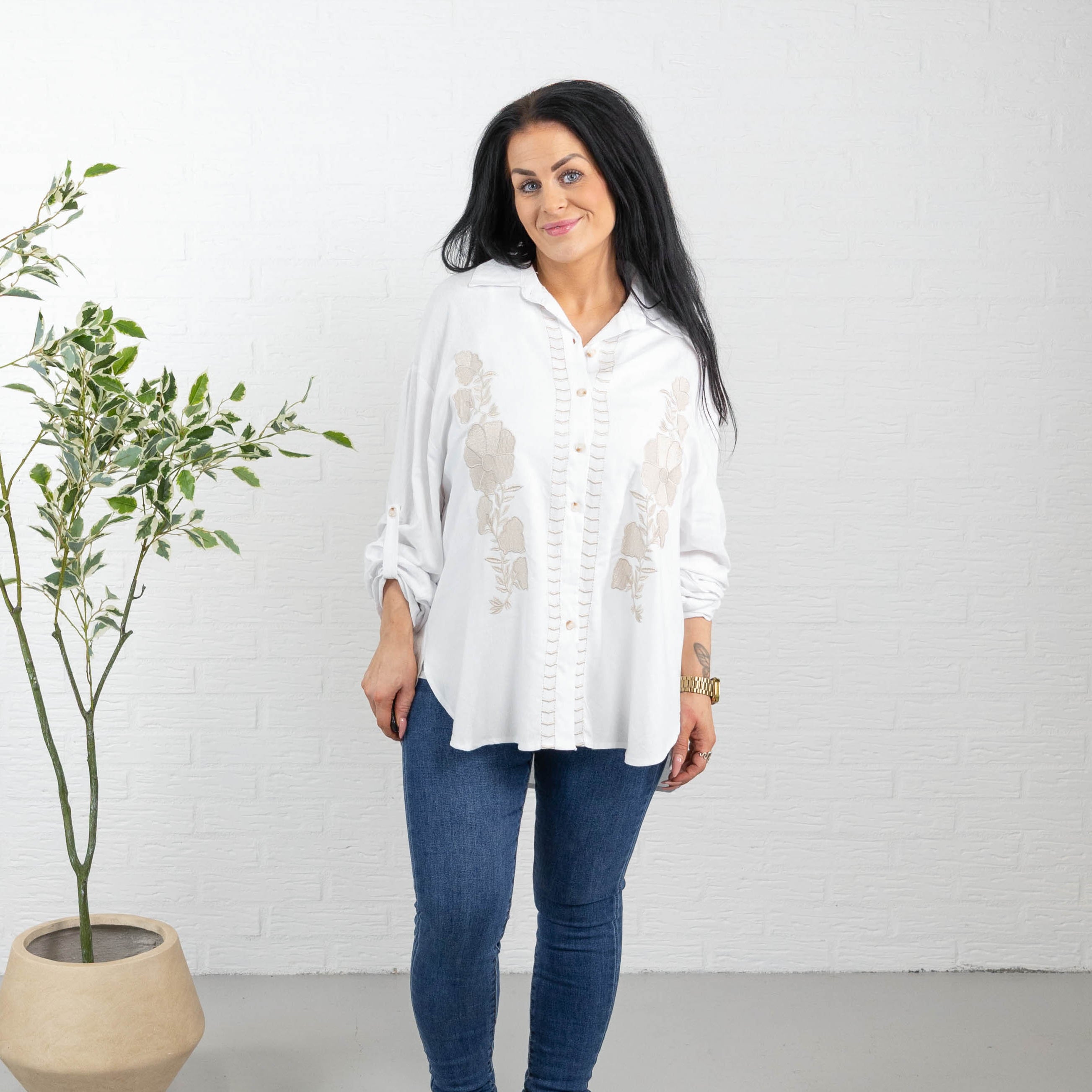 Denise skjorte, Hvid