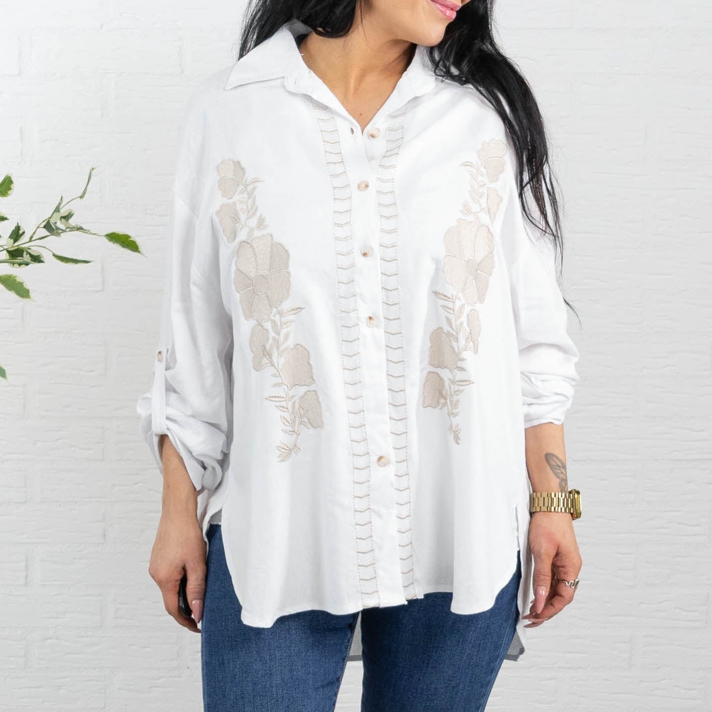 Denise skjorte, Hvid