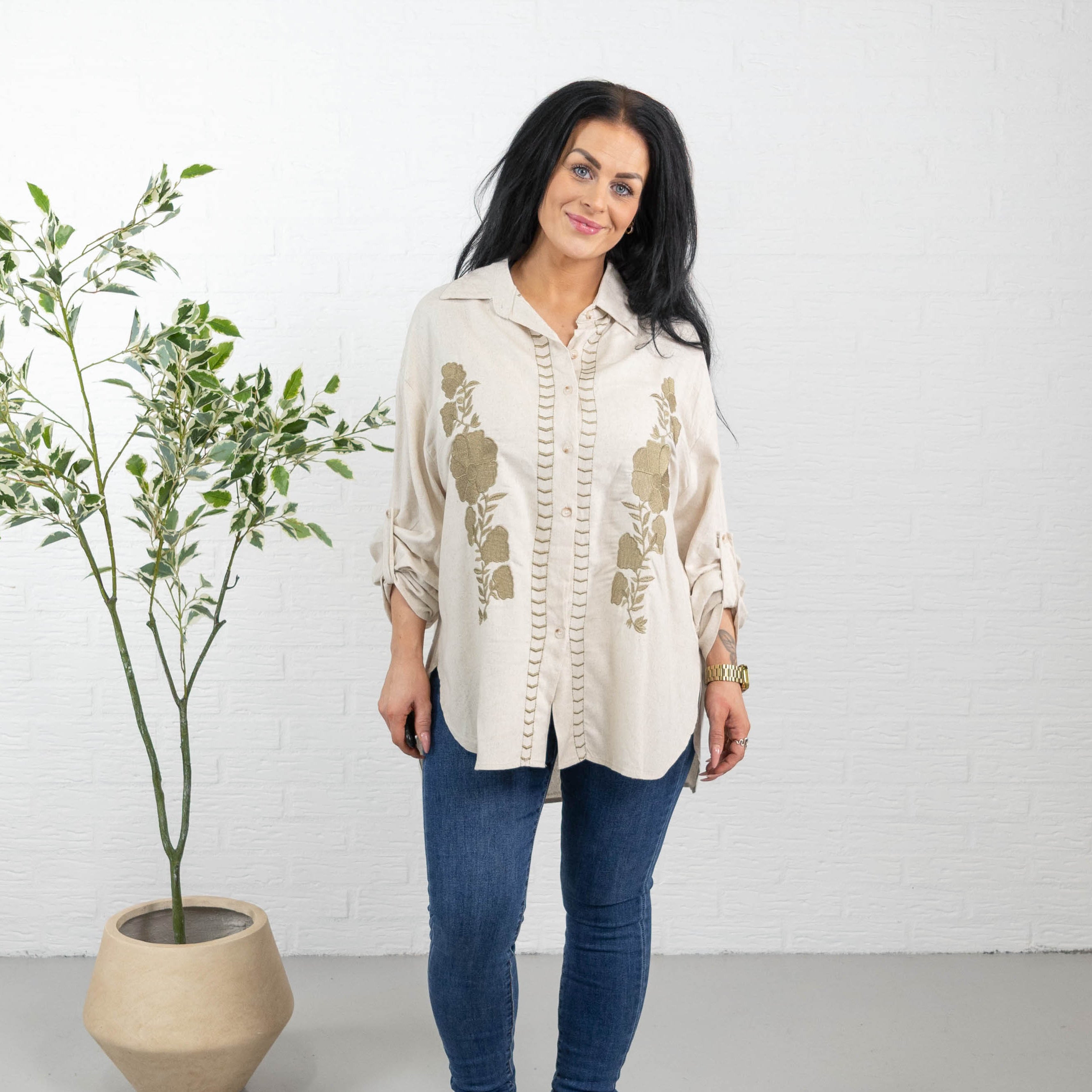 Denise skjorte, Beige