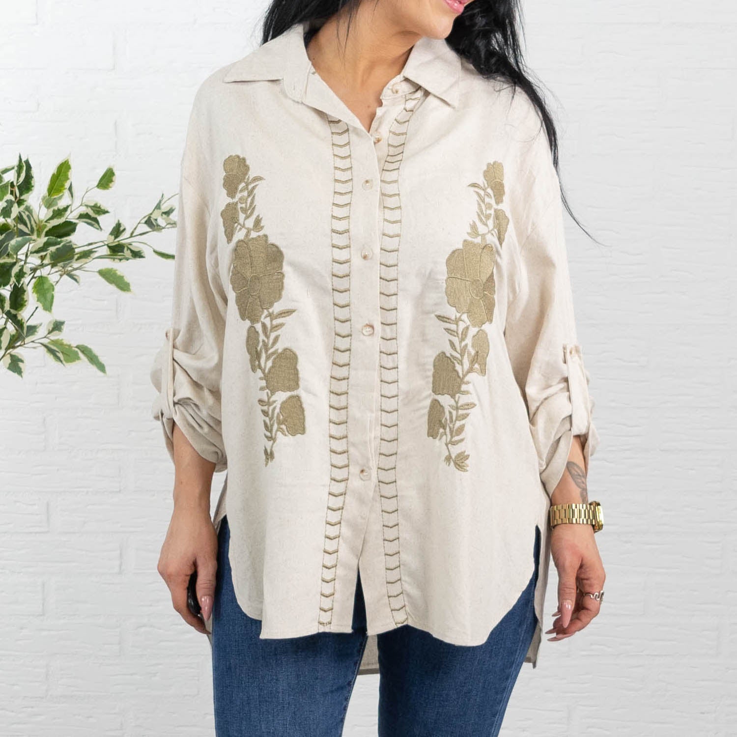 Denise skjorte, Beige