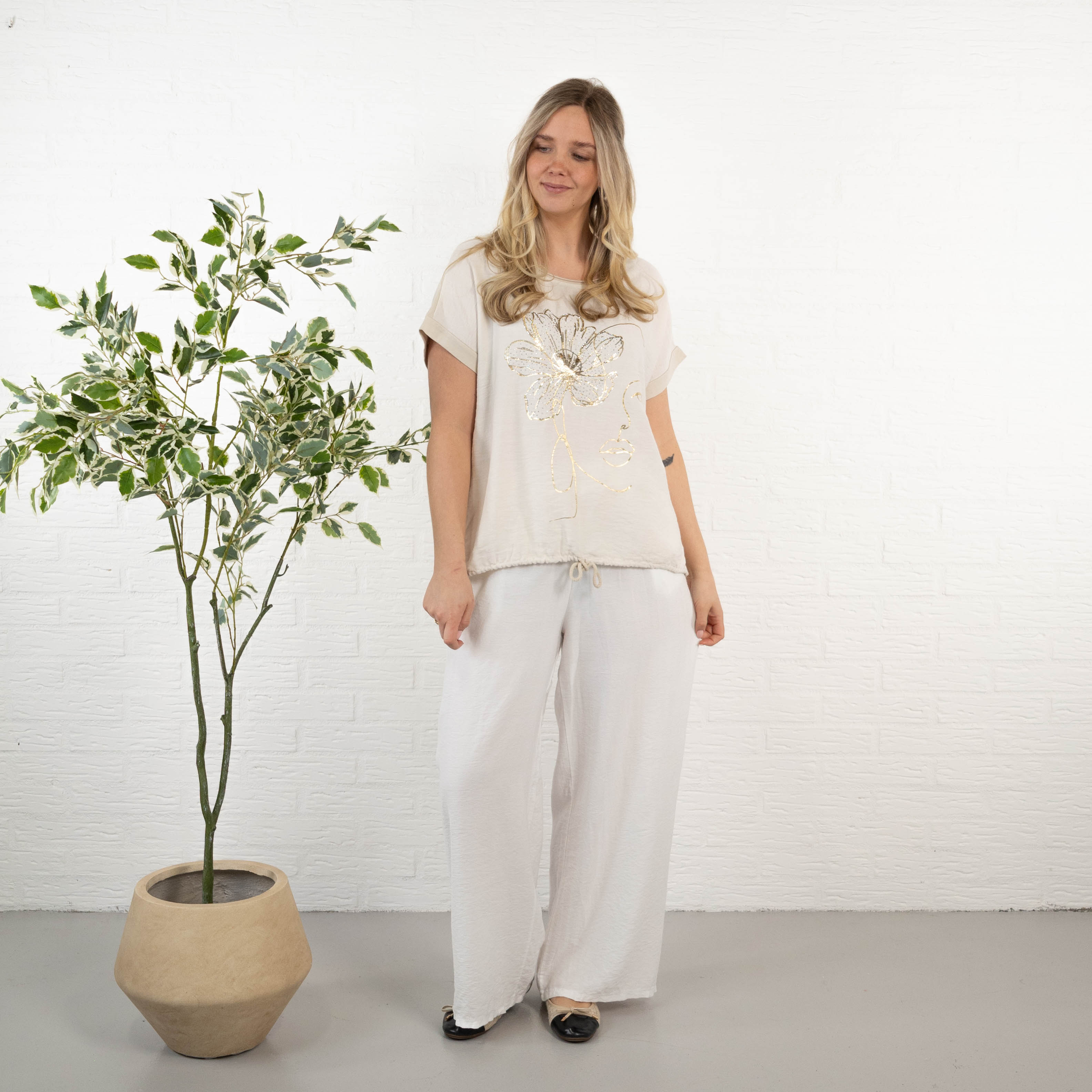 Eleanor overdel, Beige