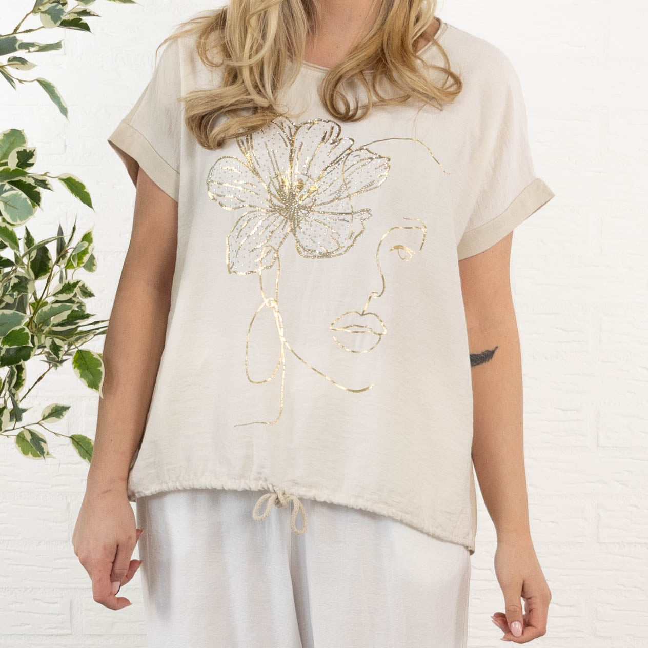 Eleanor overdel, Beige