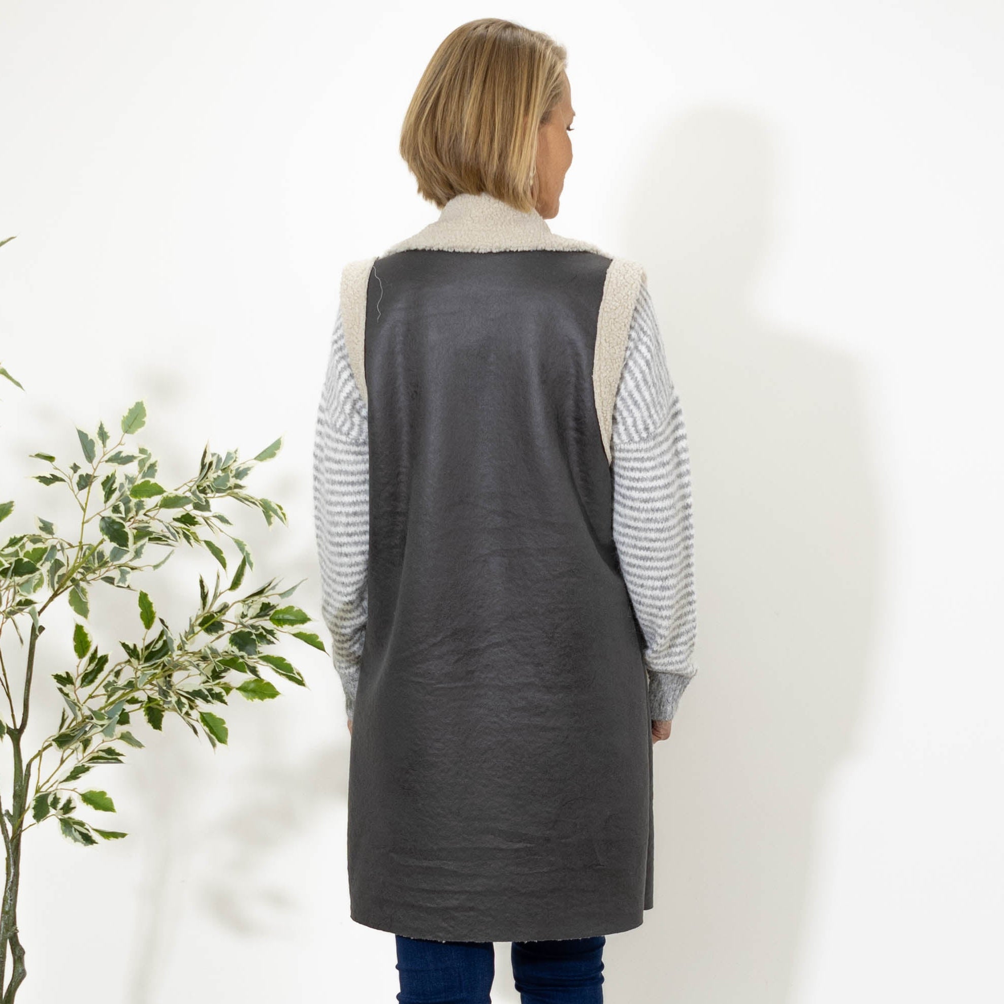 Teddy bamse vest, Grå