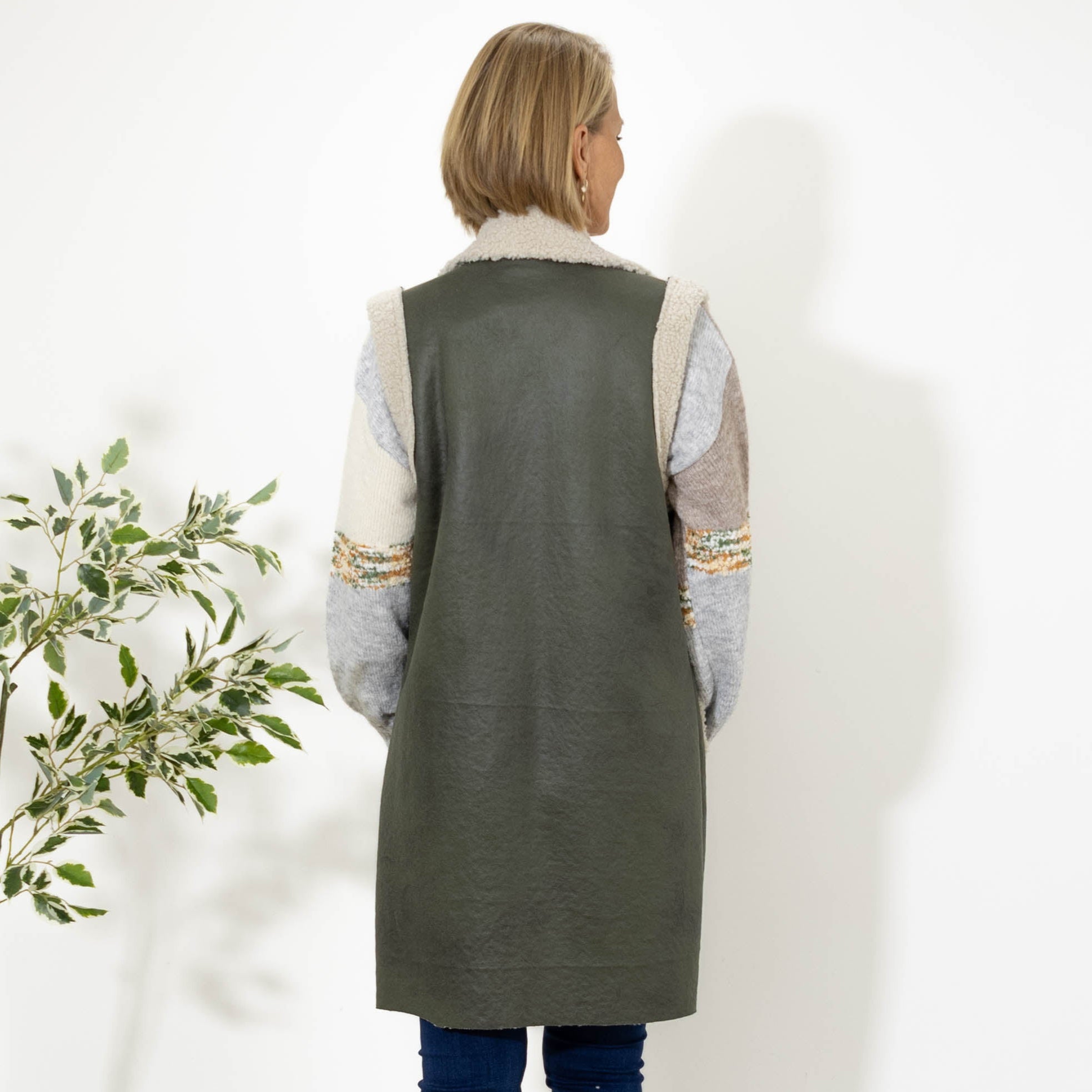 Teddy bamse vest, Khaki
