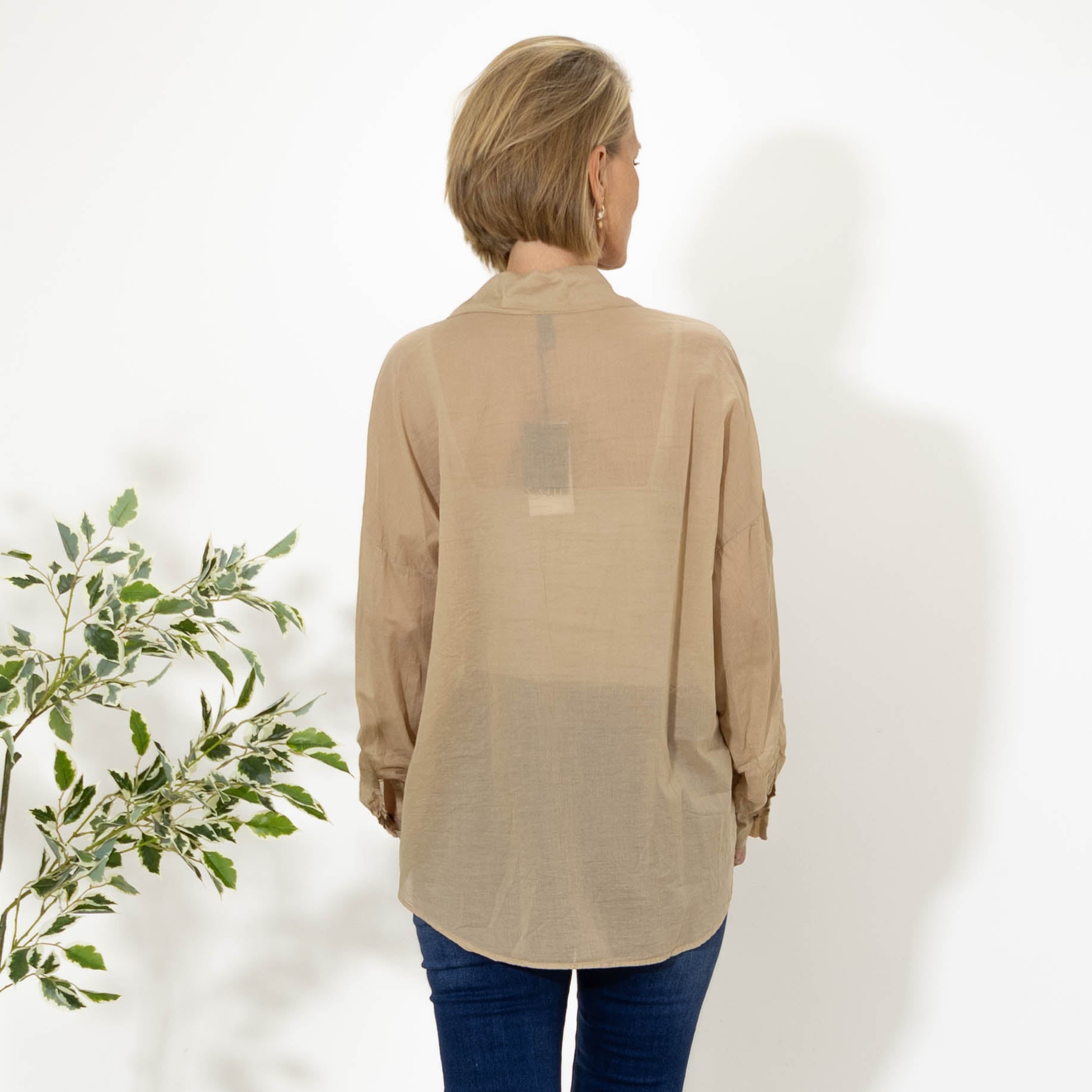 Lotte bomulds skjorte, Camel