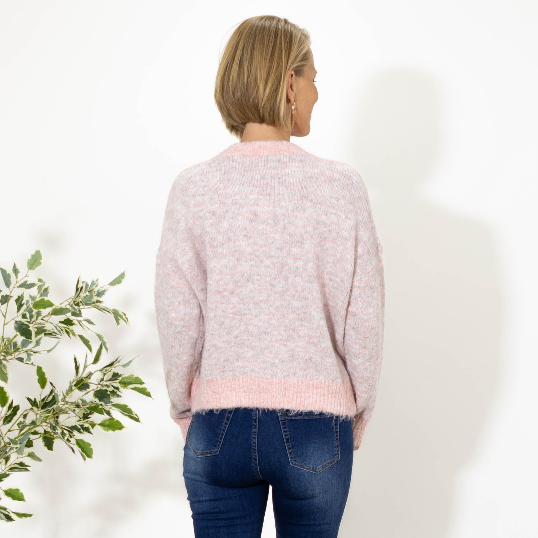 Bettina stribet strik, Rosa