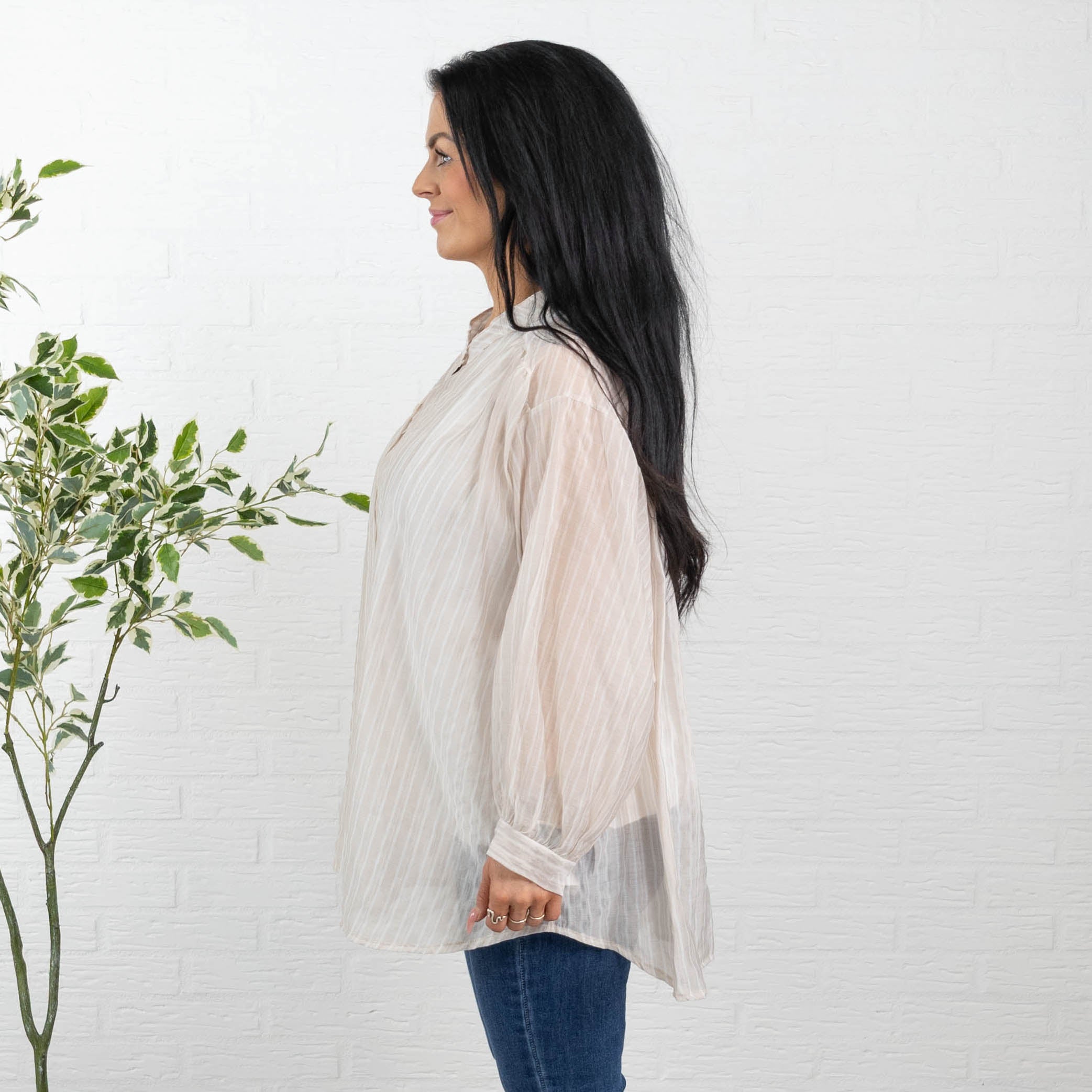 Leslie skjorte, Beige